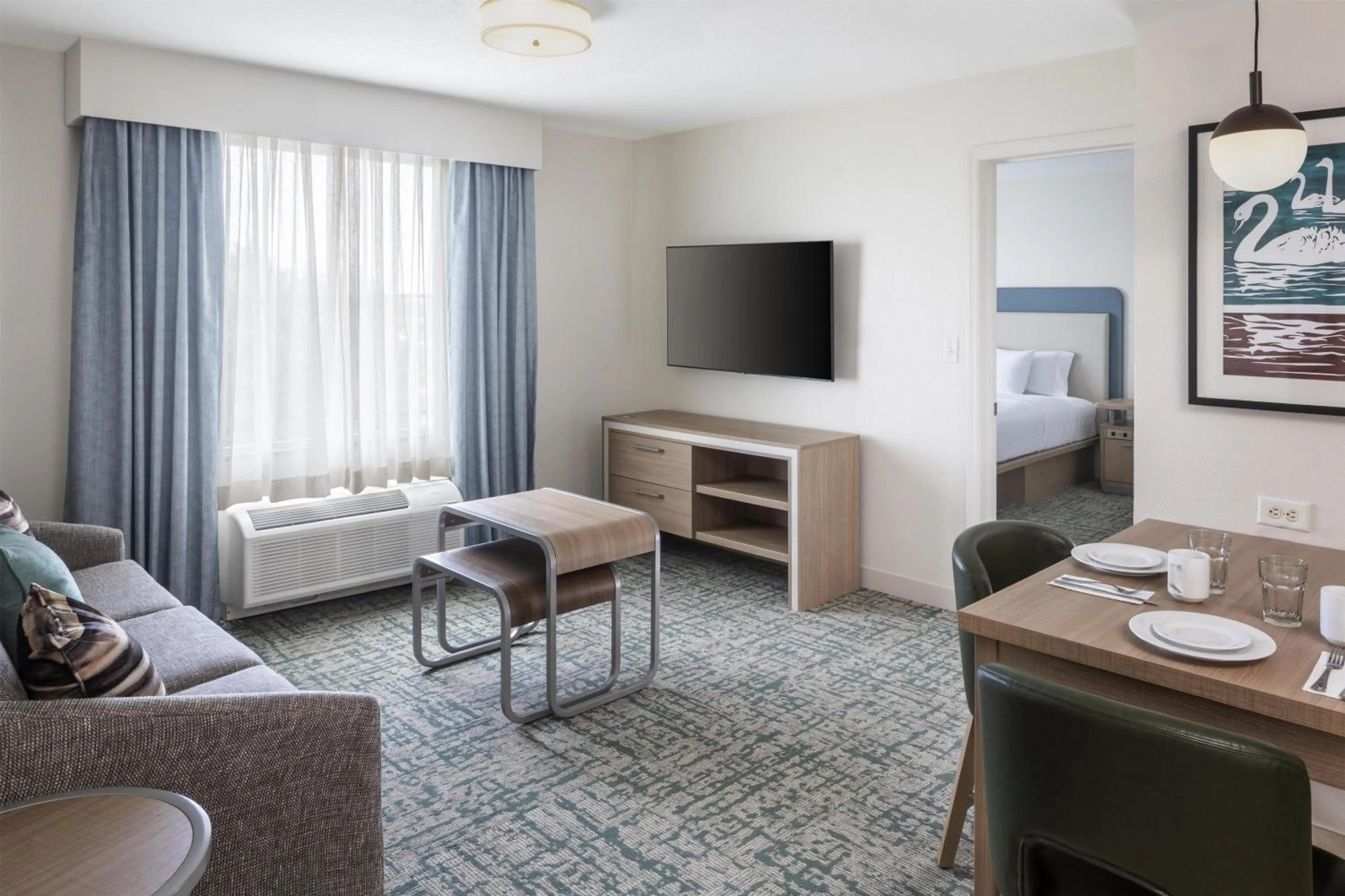 Living room, Bed in Homewood Suites by Hilton Lake Buena Vista Orlando - Newly Renovated!