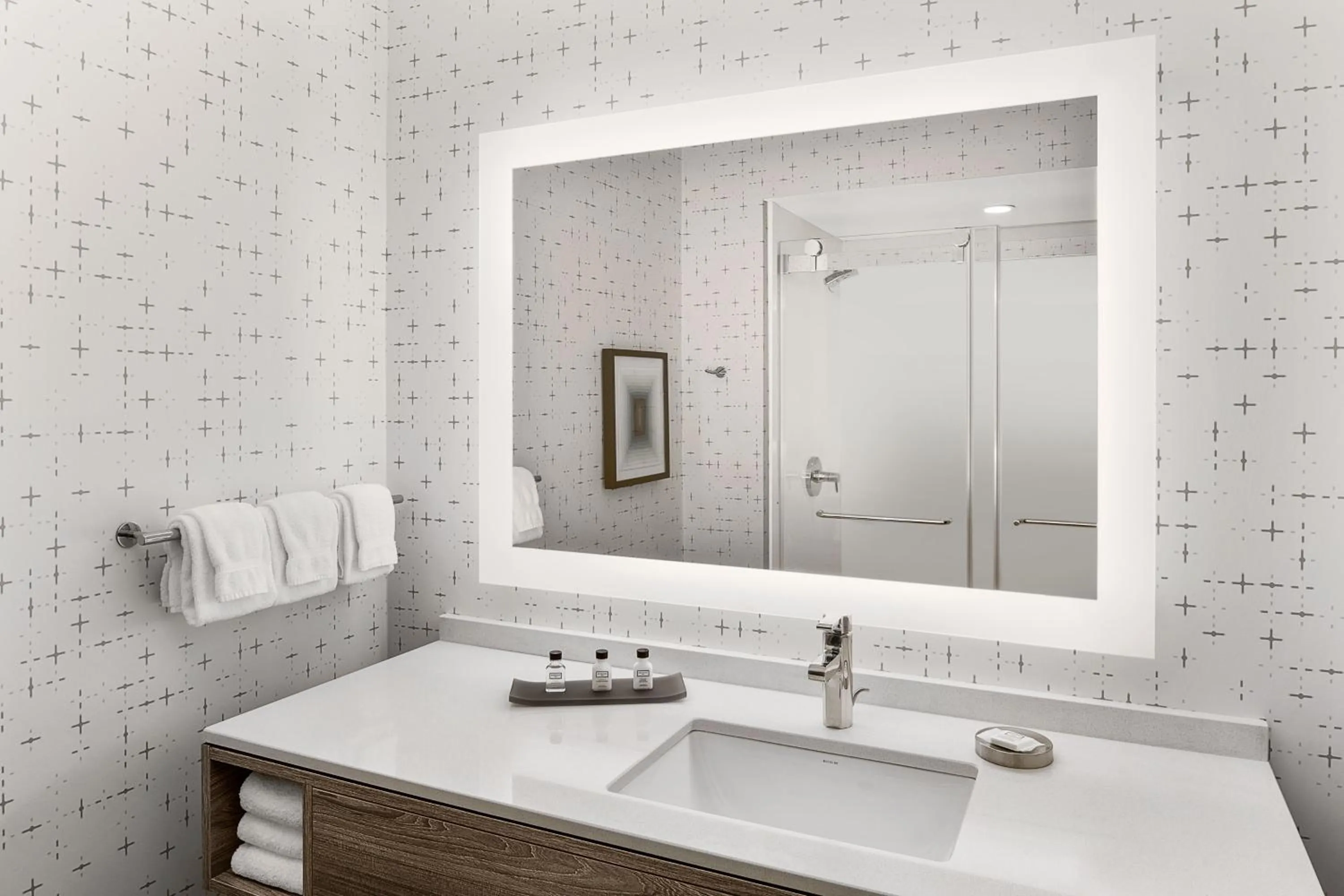 Bathroom in Crowne Plaza Atlanta Perimeter at Ravinia by IHG