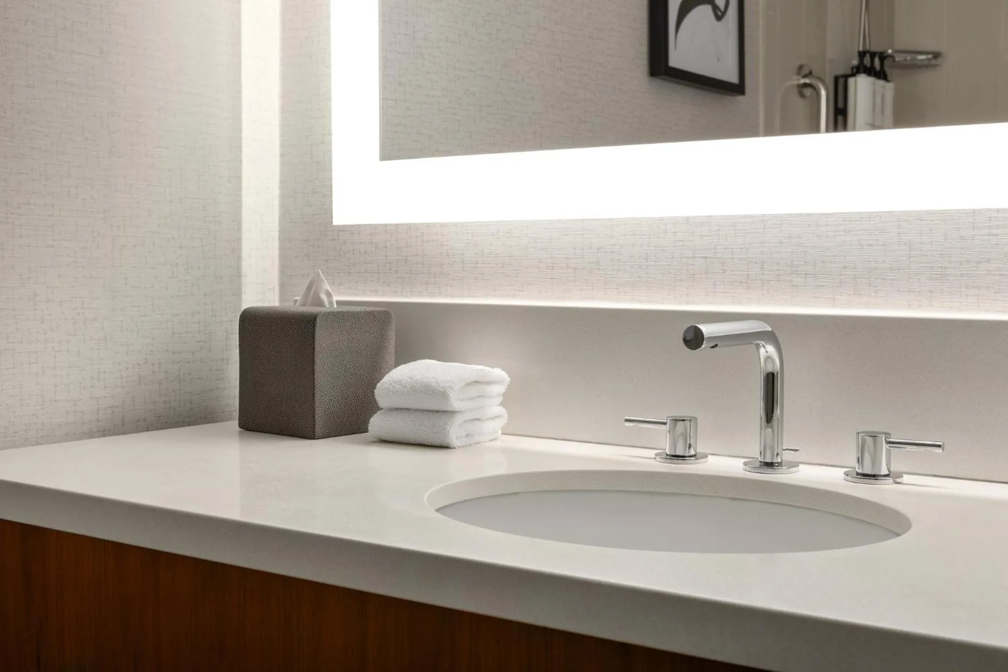 Bathroom in Crowne Plaza Seattle Newly Renovated with No Resort Fee