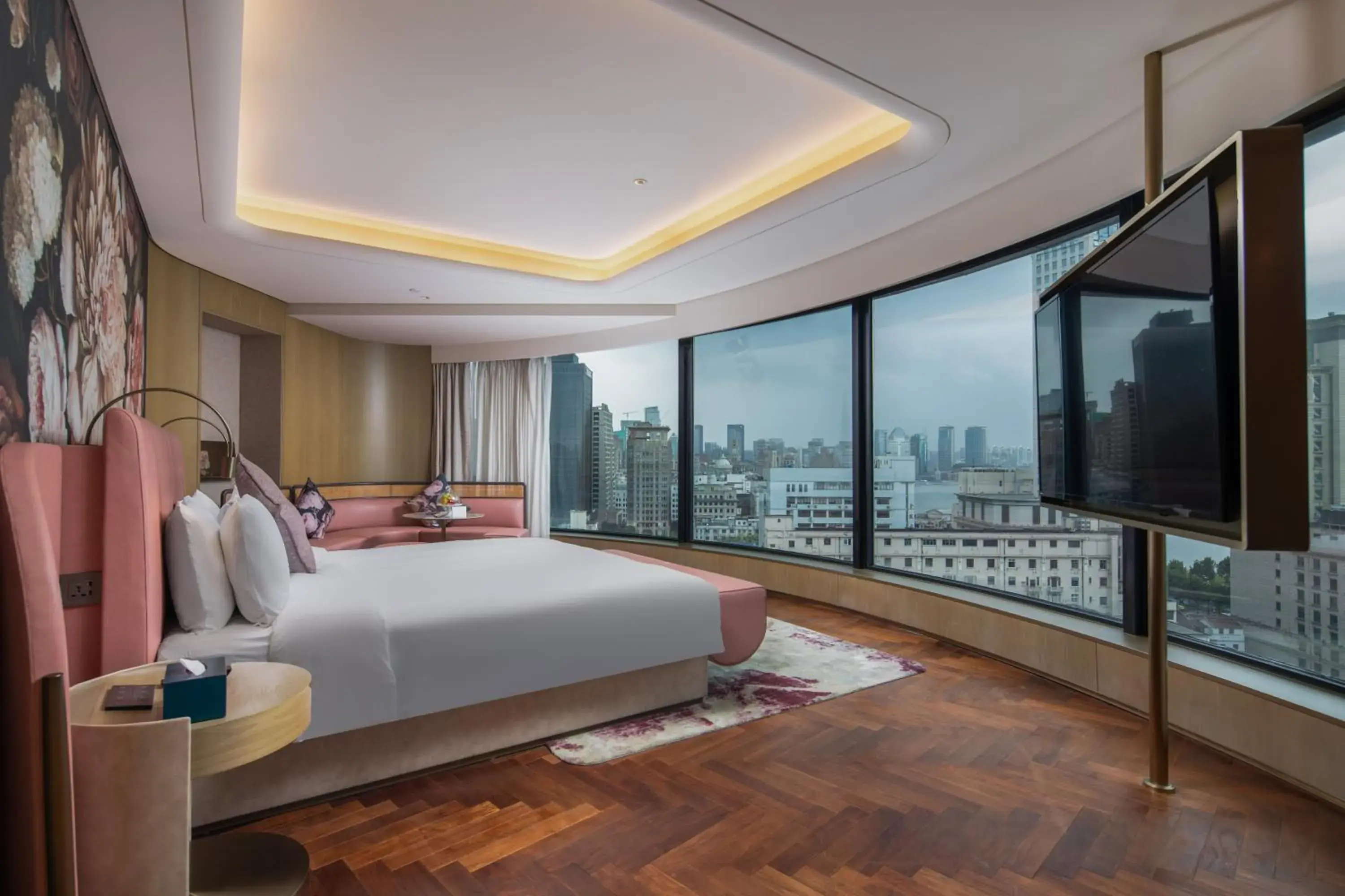 View (from property/room), Bed in Blossom House Shanghai On The Bund View (from property/room), Bed in Blossom House Shanghai On The Bund