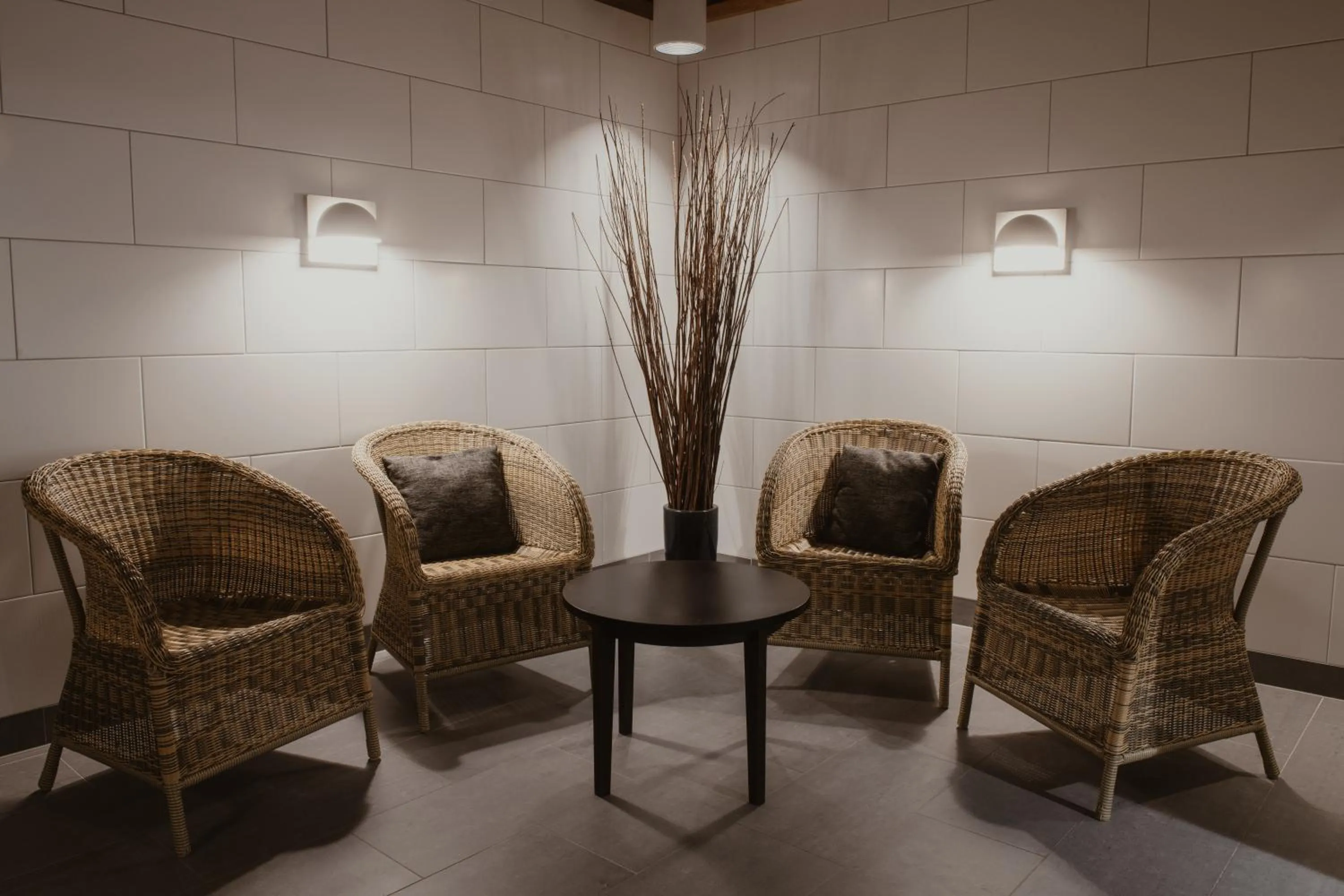 Seating area in Home Hotel Post