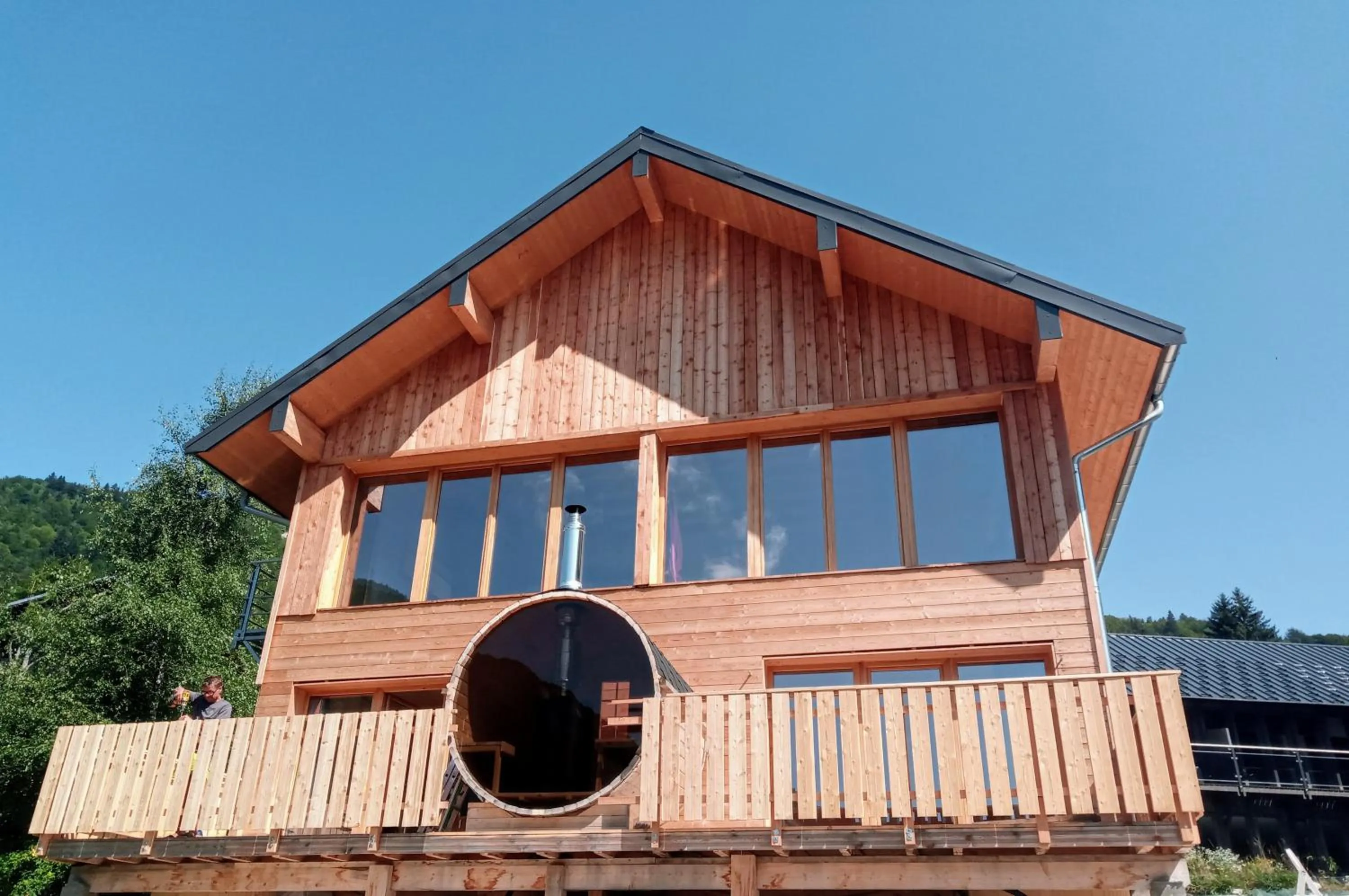 Property building in Le Chalet Du Blanc Spa yoga