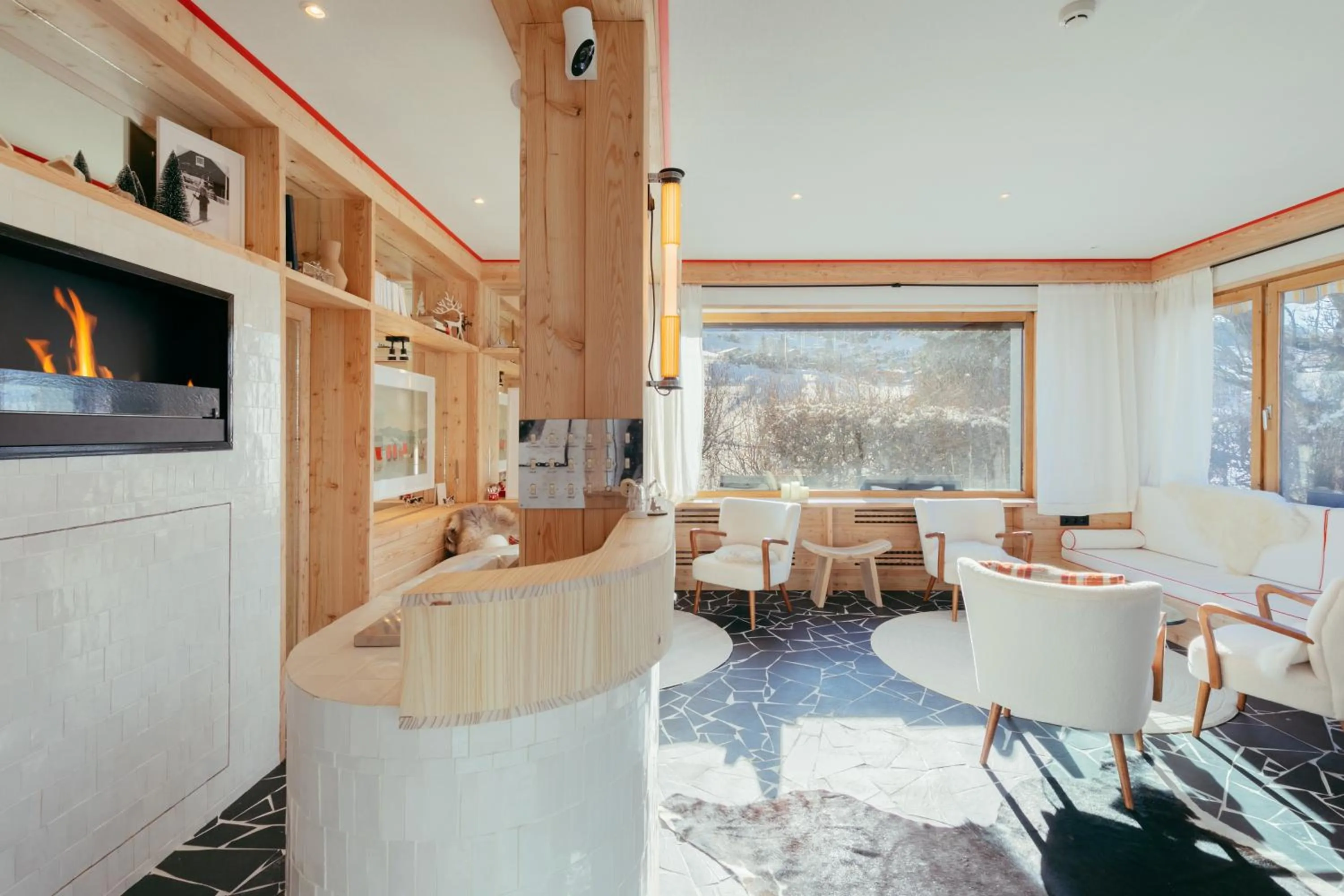 Seating area in Hôtel Le Caprice Des Neiges Combloux