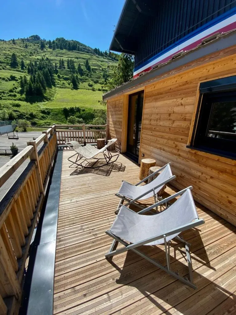 Balcony/Terrace in Hôtel 16 | 150 Montagne & Spa Nuxe