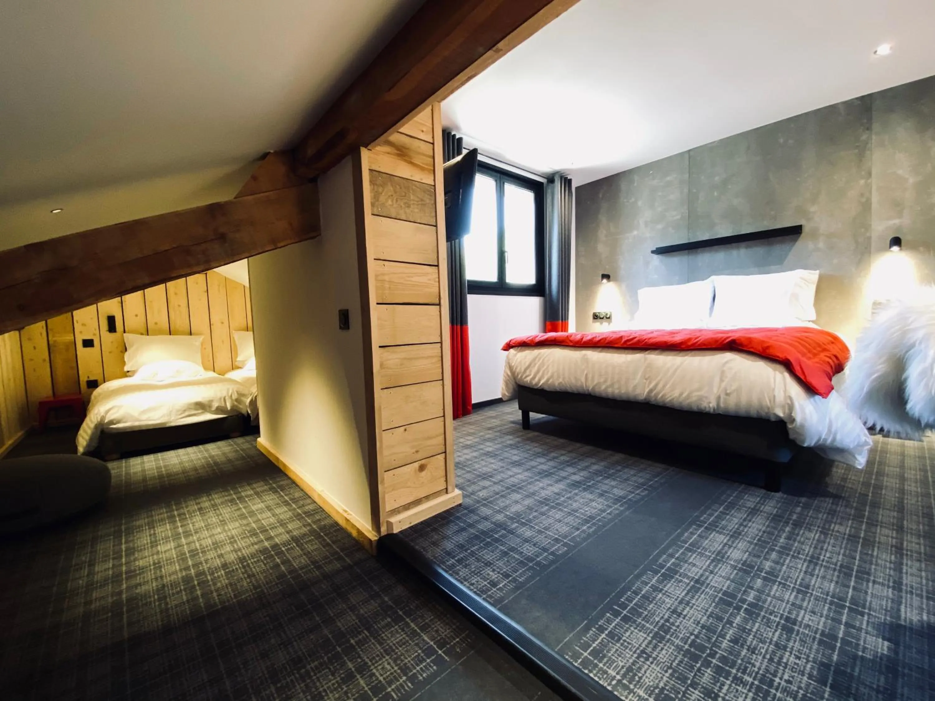 Bed in Hôtel 16 | 150 Montagne & Spa Nuxe