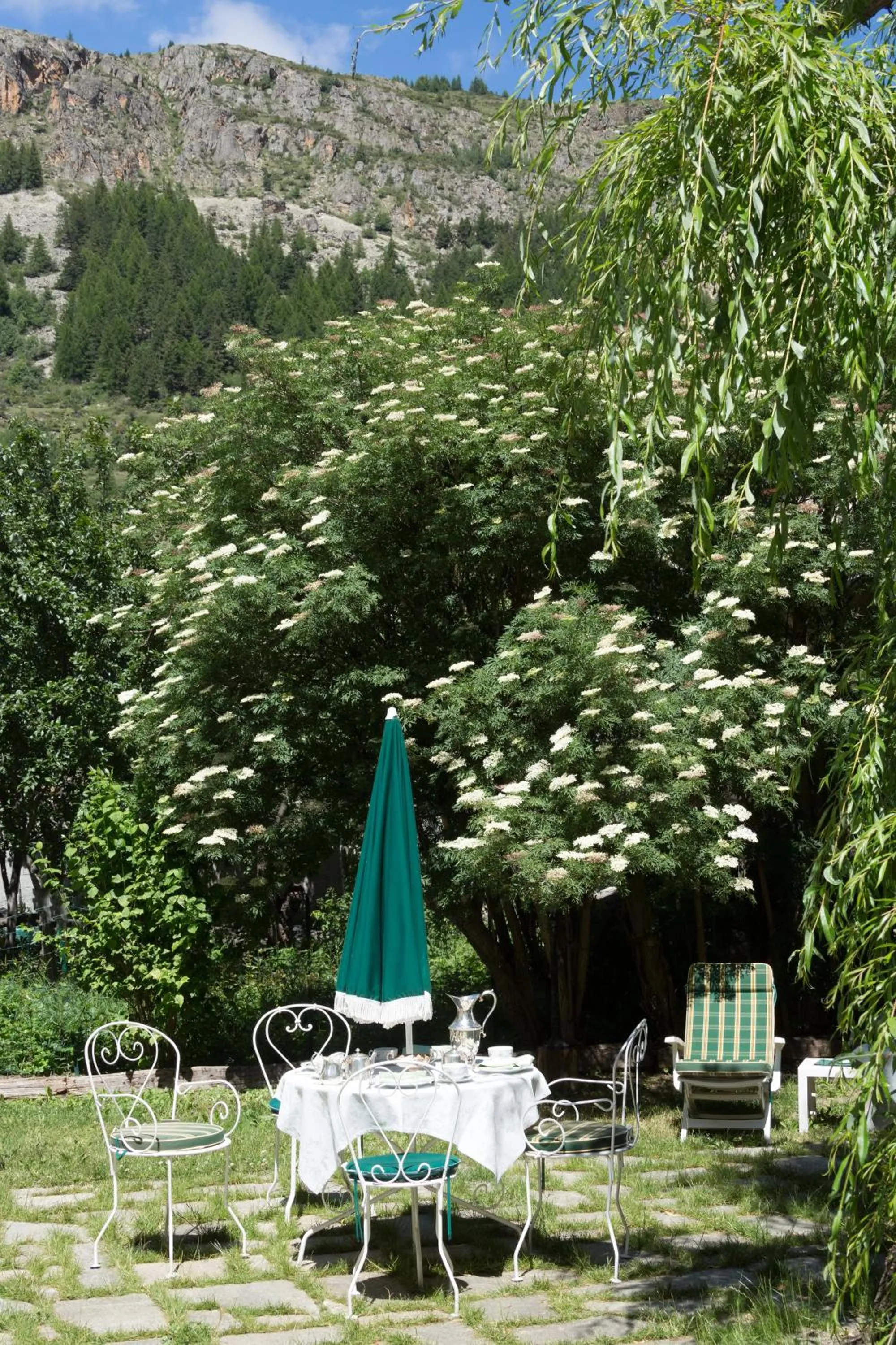 Garden in L'Auberge du Choucas