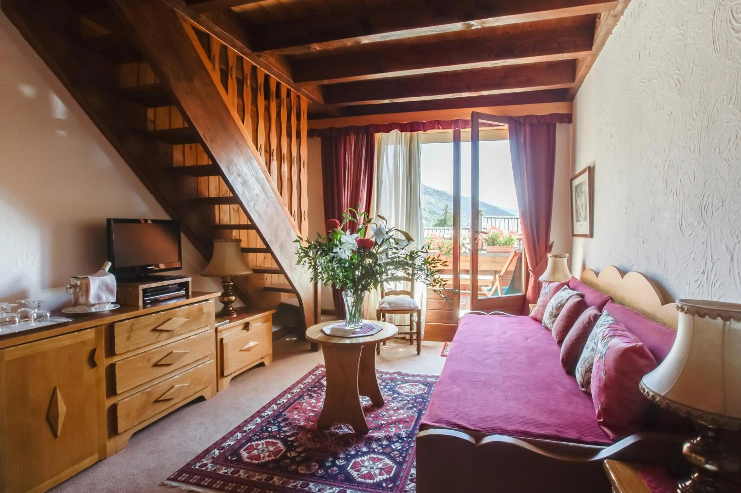 Living room in L'Auberge du Choucas