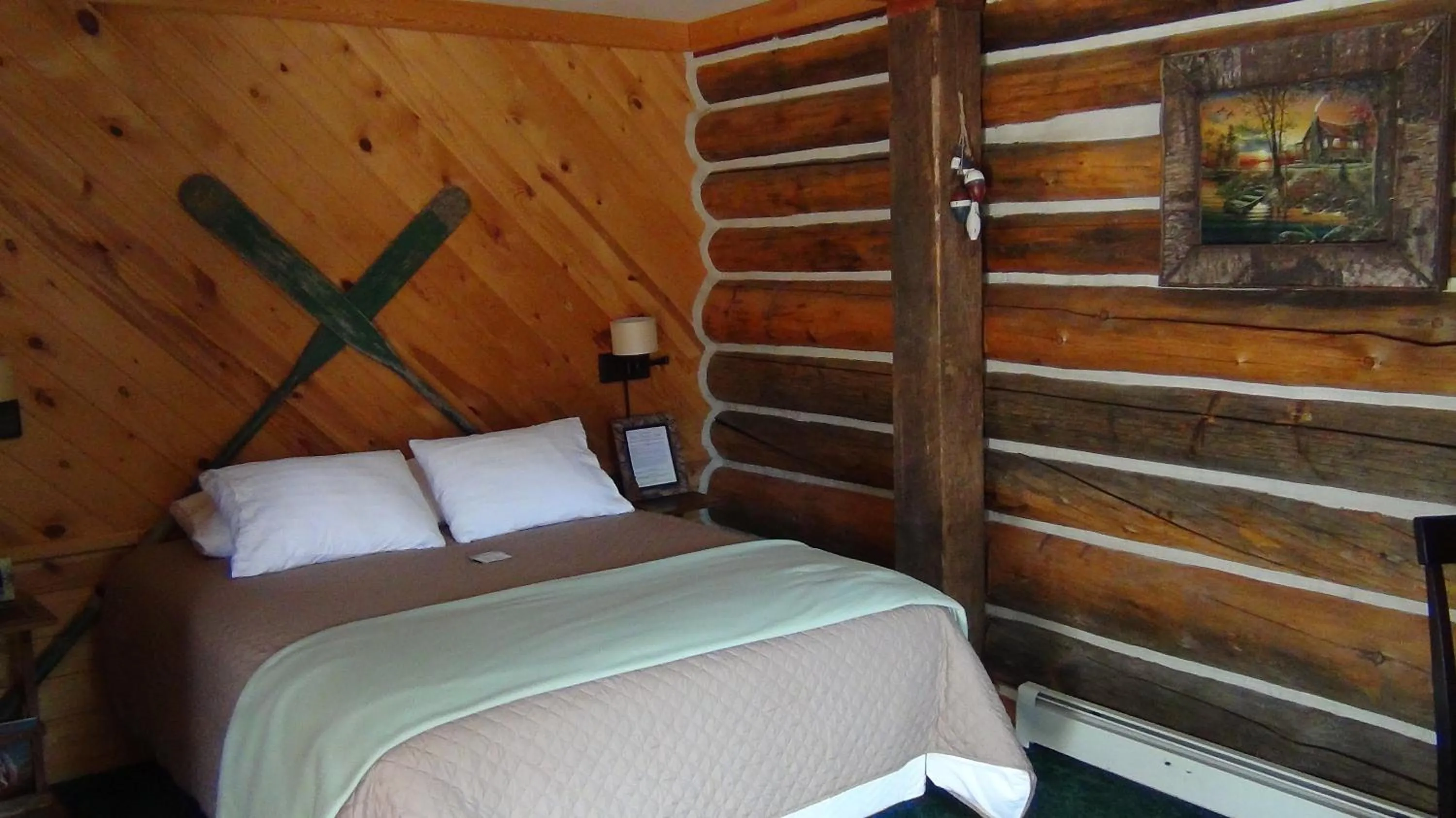 Bed in Judith Mountain Lodge