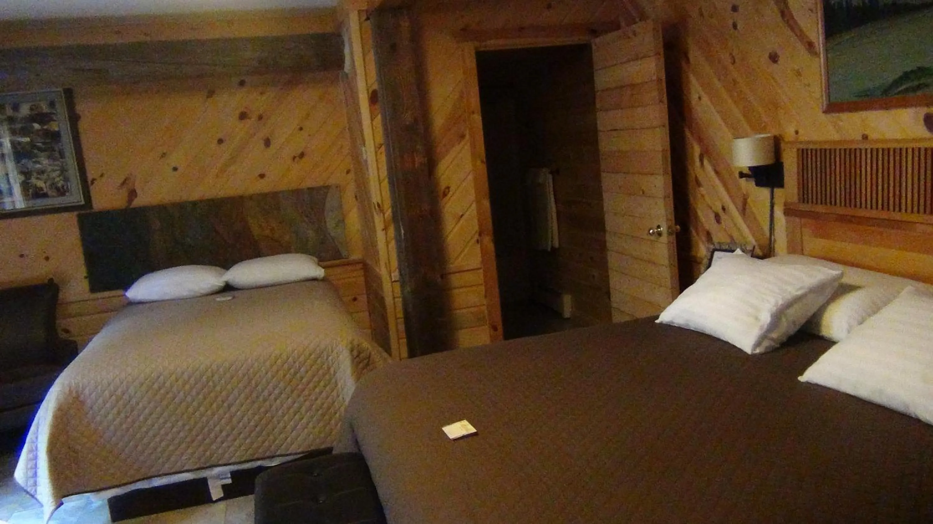 Bed in Judith Mountain Lodge