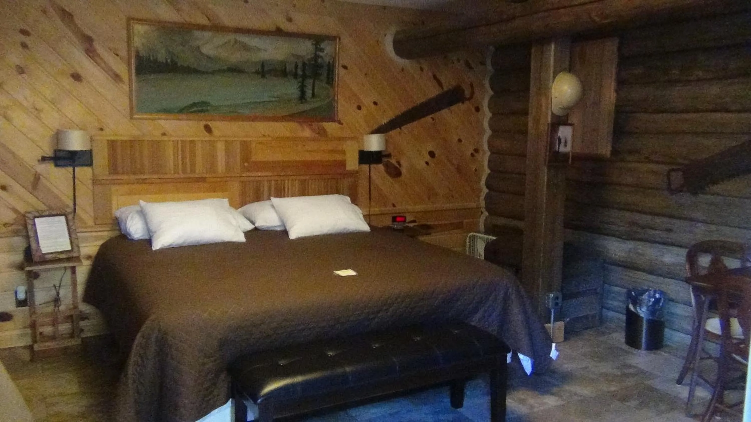 Bed in Judith Mountain Lodge