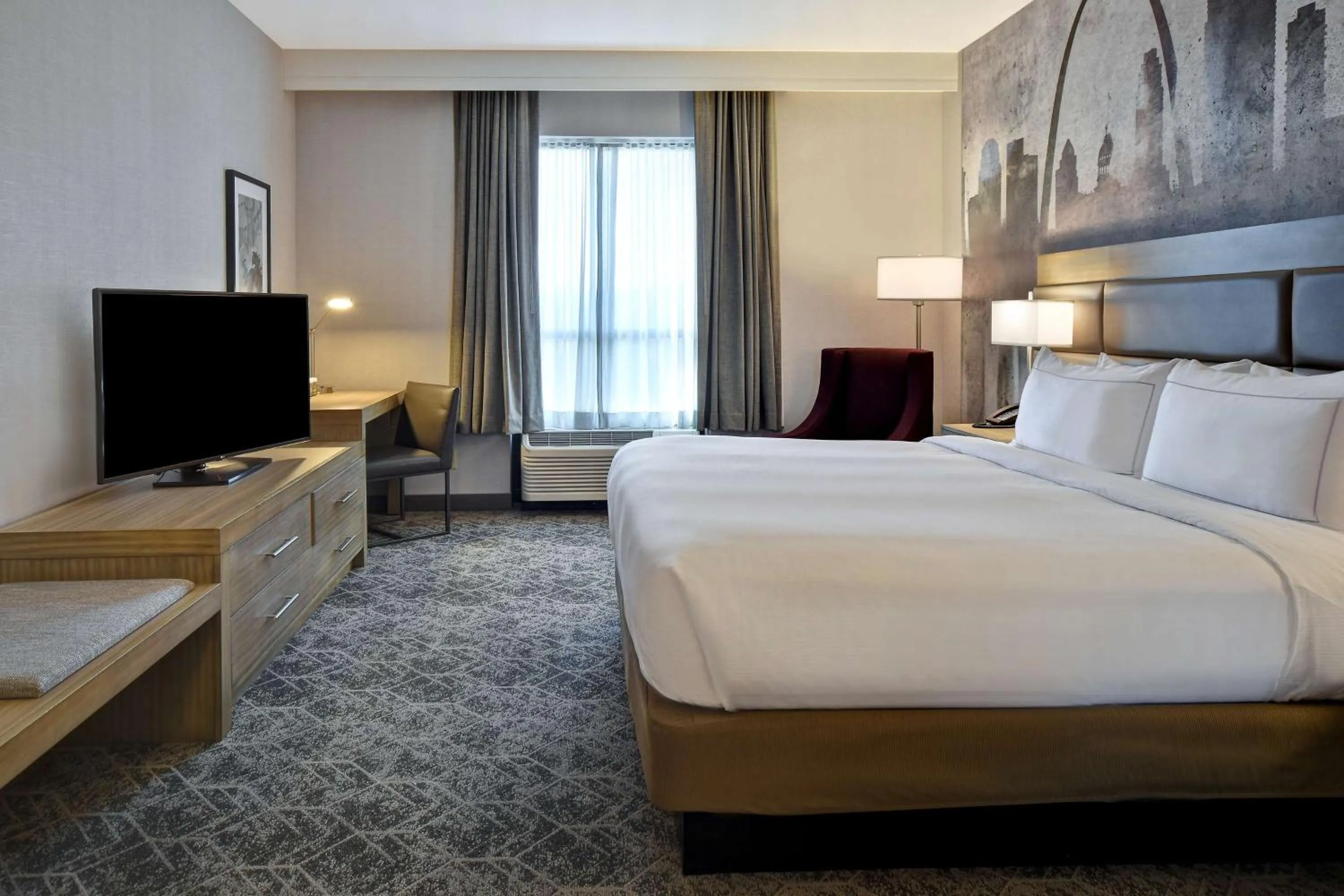 Bed in DoubleTree by Hilton St. Louis Airport, MO