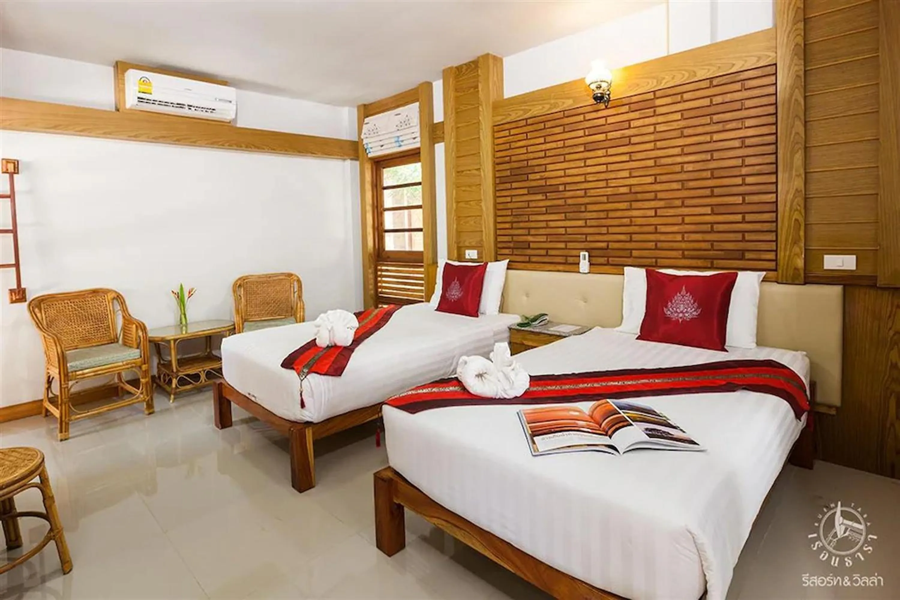 Bed in Ruentara Resort & Villa