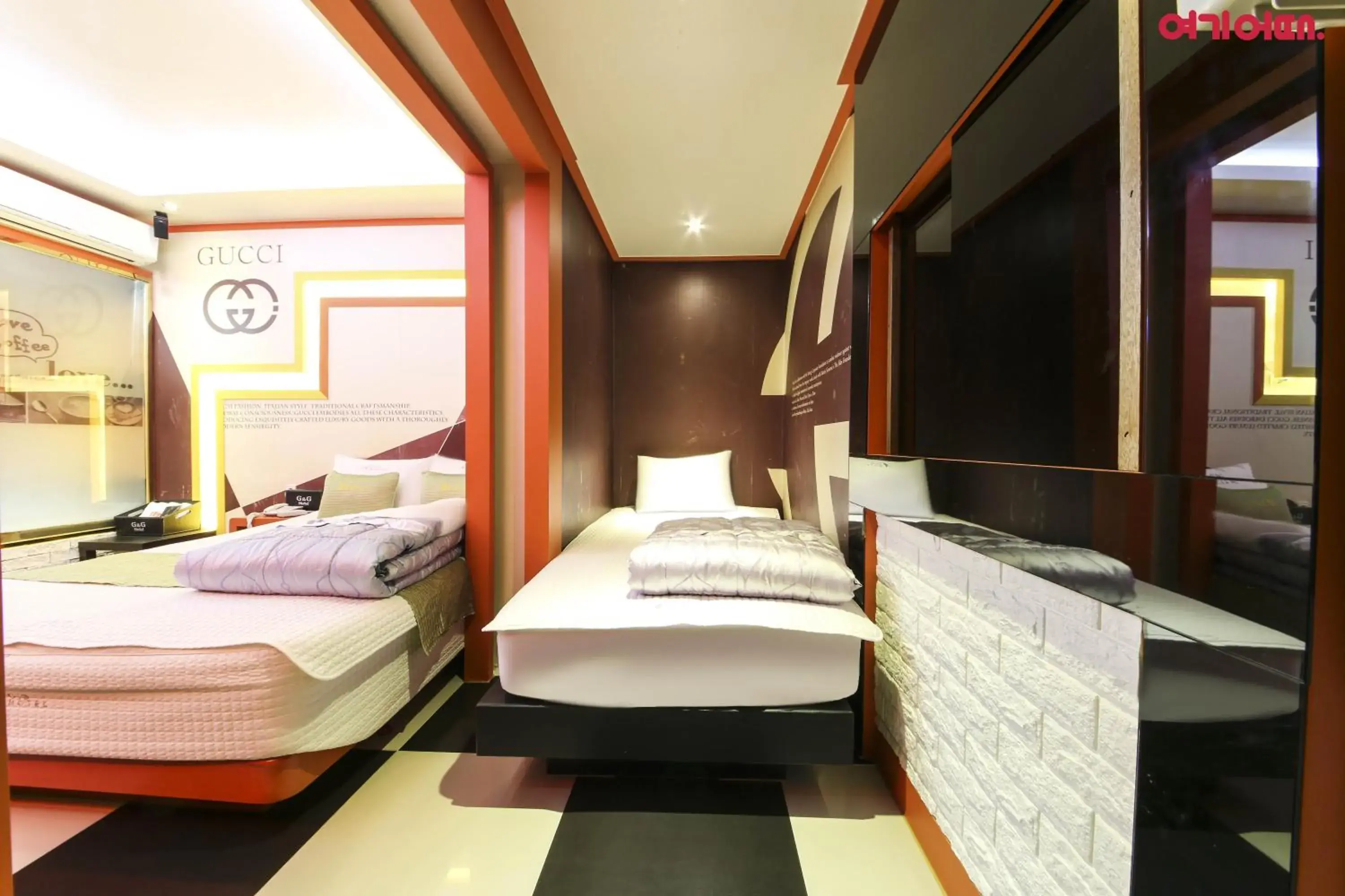 Twin Room in Jinju GnG Motel Twin Room in Jinju GnG Motel