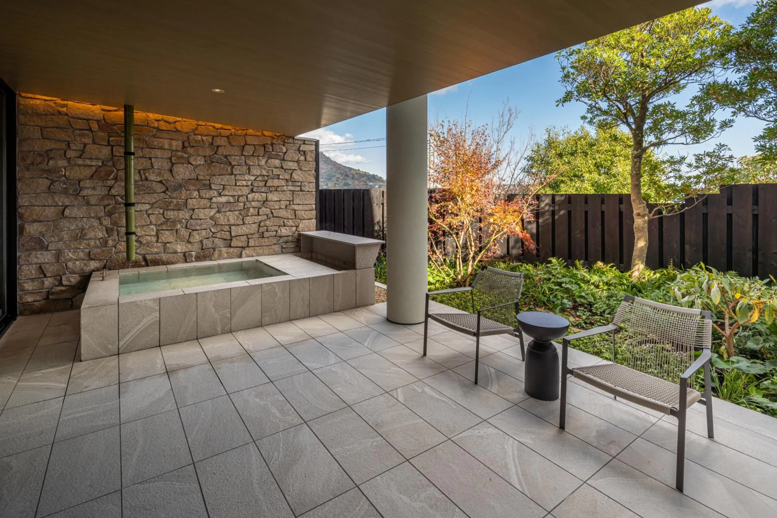 Hot Spring Bath in Auberge Fontaine Bleau Atami