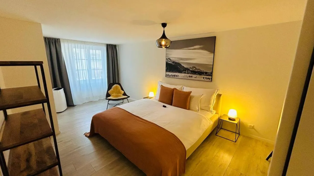 Bed in Paradeplatz Apartment by Airhome