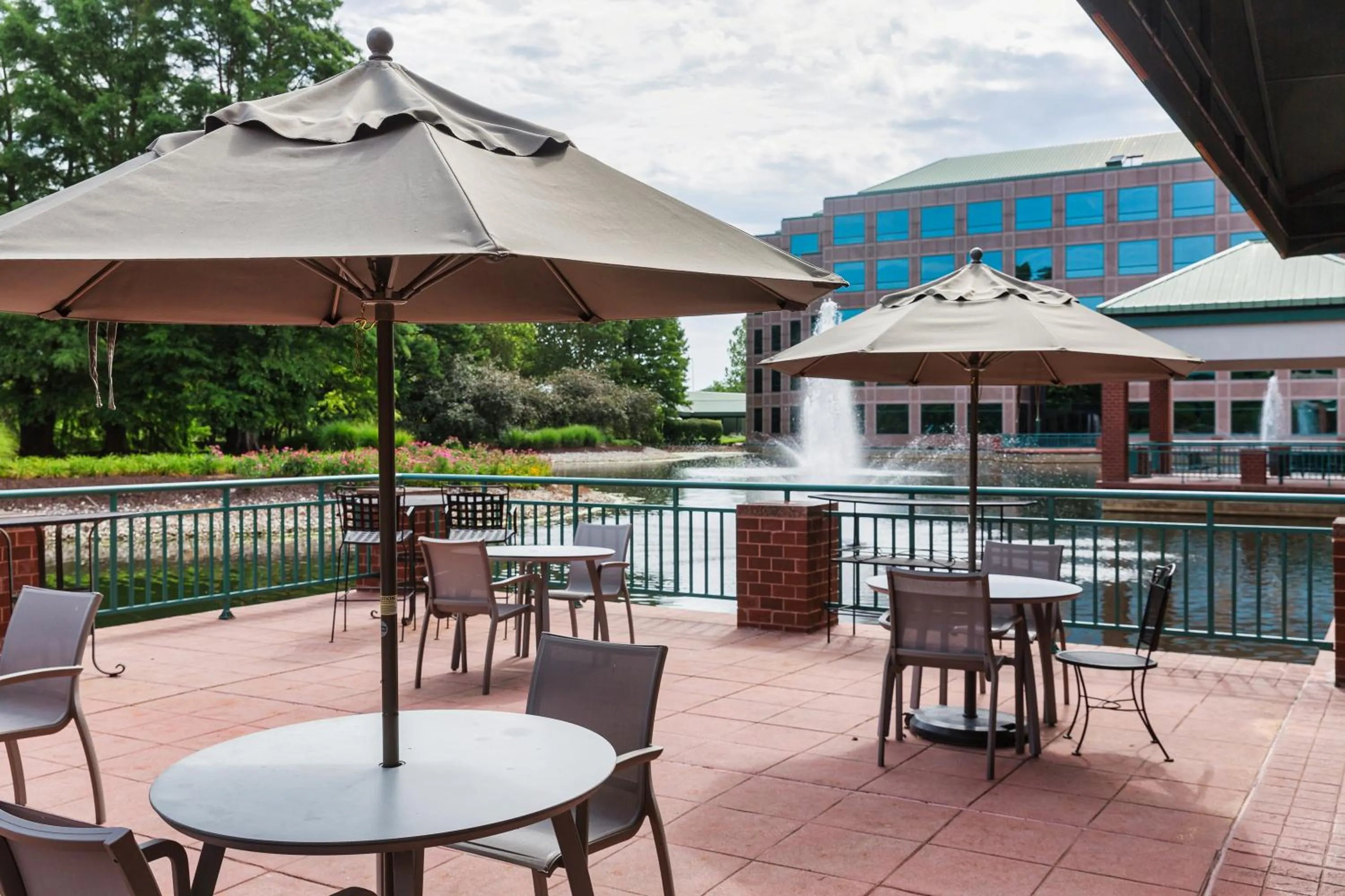 Patio in Elimwood Hotel, a Ramada by Wyndham