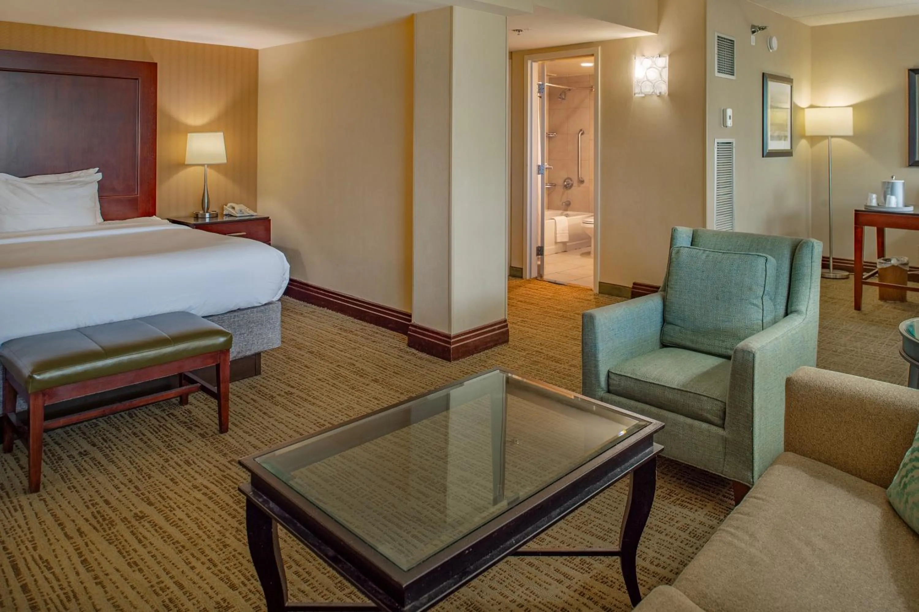 Bed in Crowne Plaza Hotel St. Louis Airport by IHG
