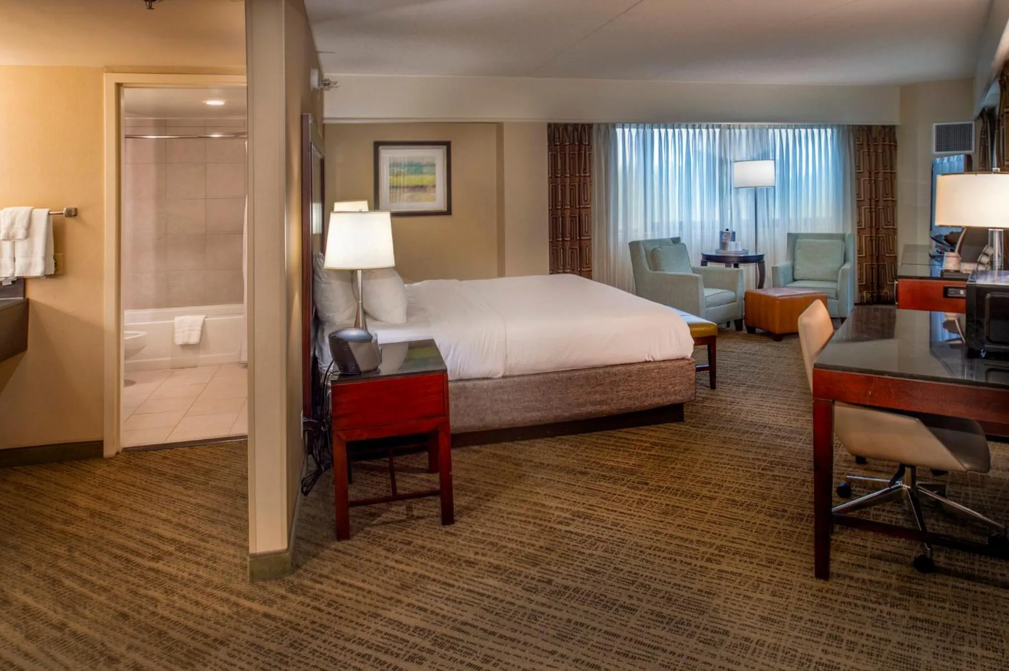 Photo of the whole room, Bed in Crowne Plaza Hotel St. Louis Airport by IHG