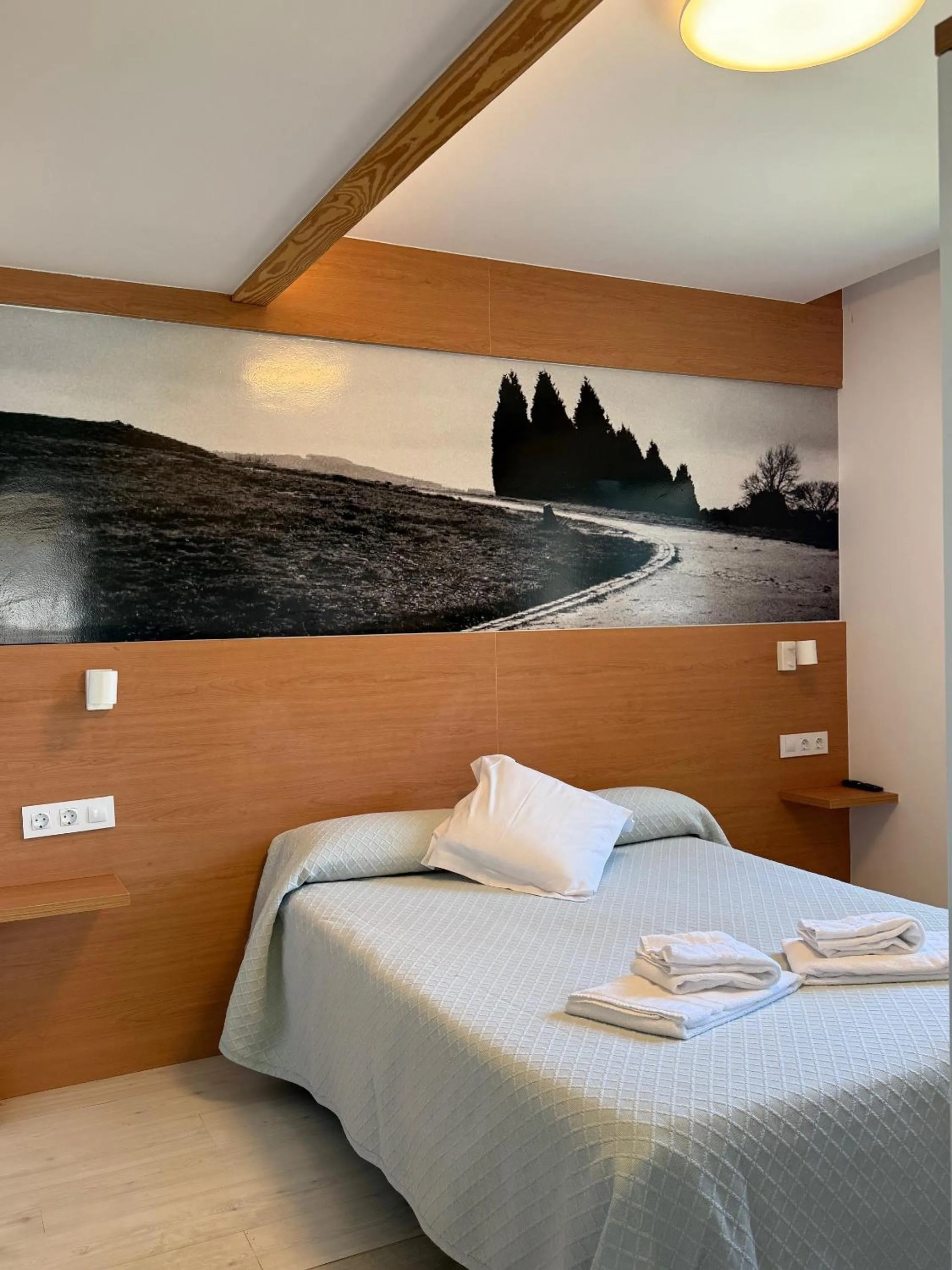 Bed in Pension Restaurante Casa Camiño