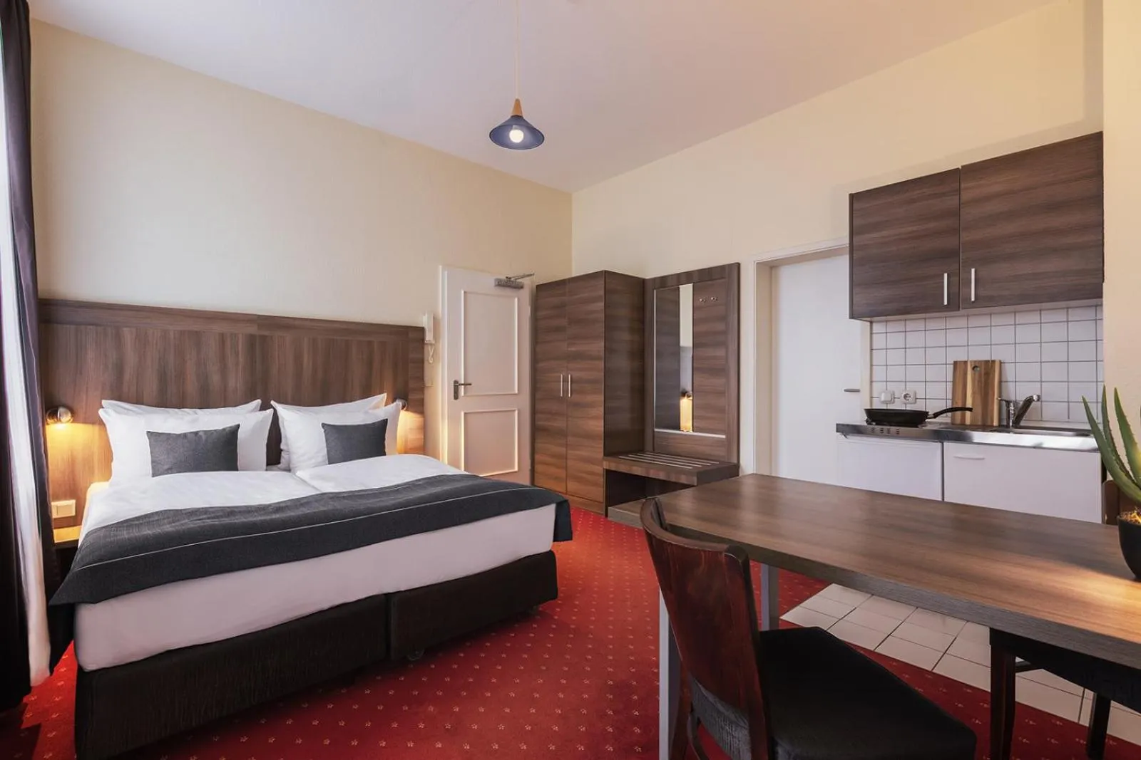 Photo of the whole room, Bed in acora City Apart Living the City