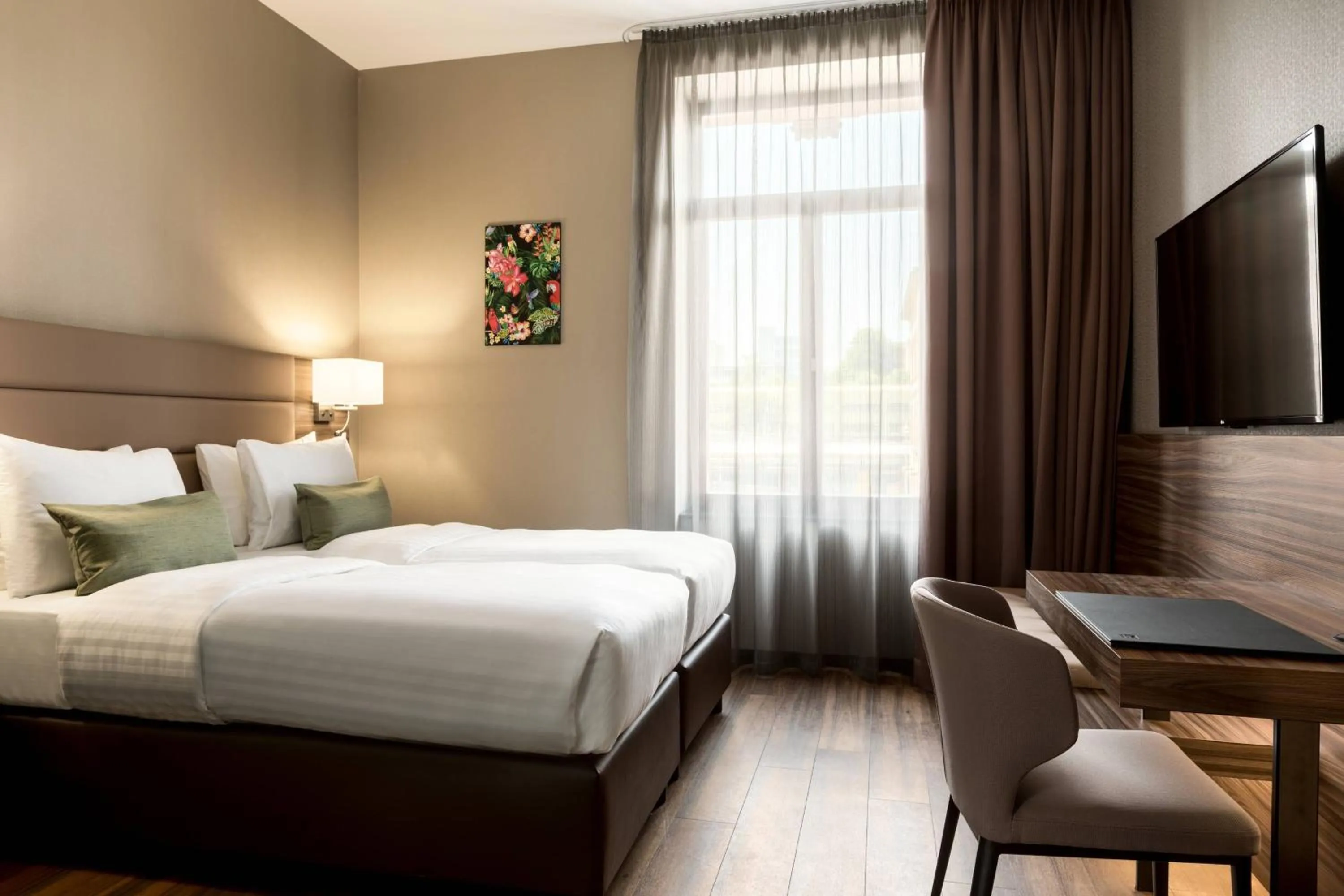 Photo of the whole room, Bed in AC Hotel by Marriott Mainz