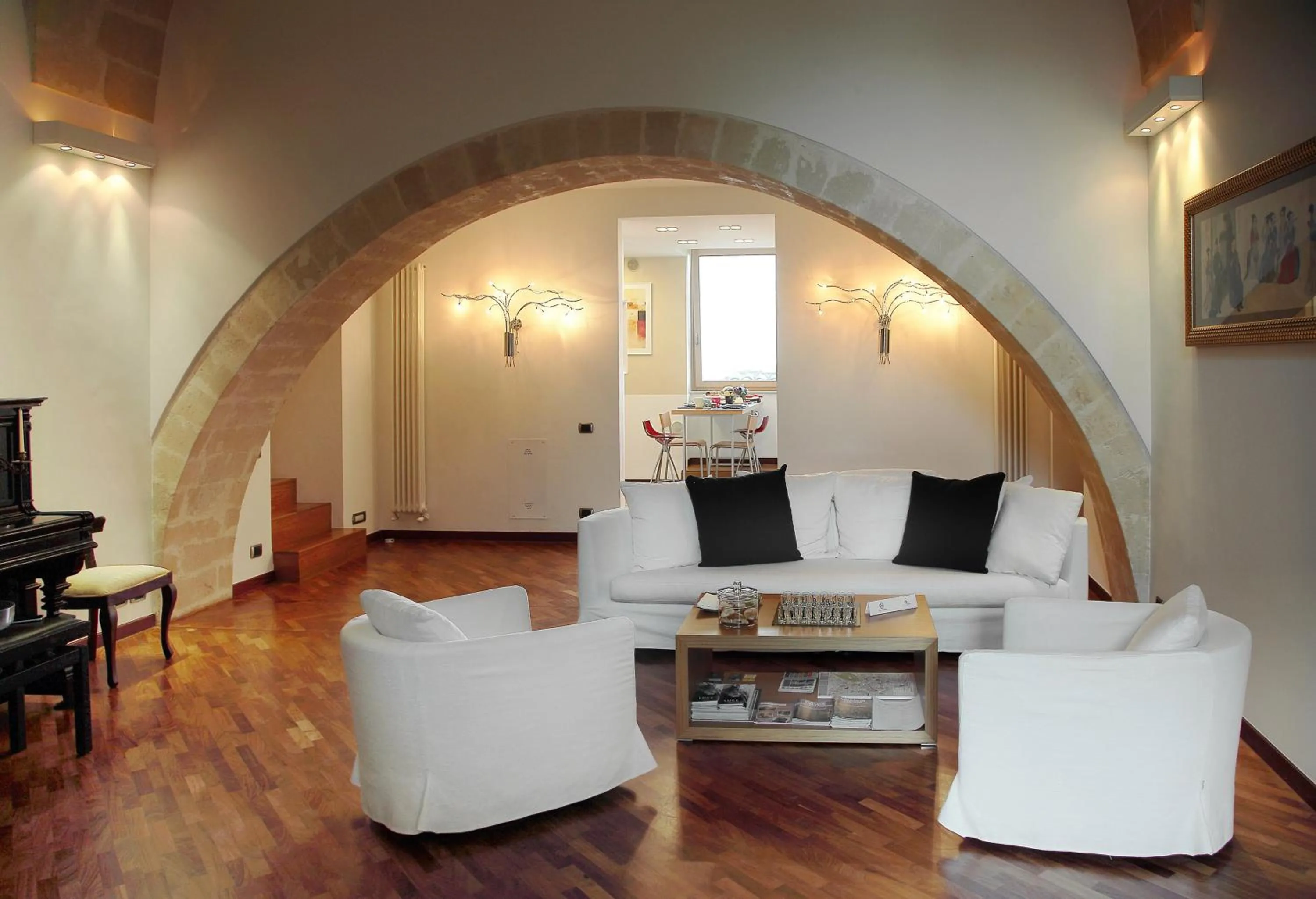 Seating area in Antica Civita Luxury Room