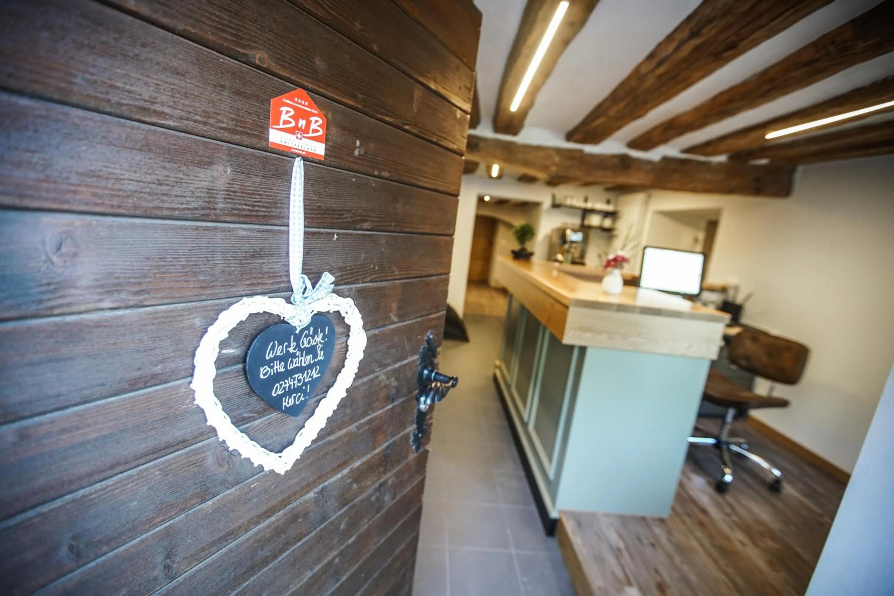 Lobby or reception in B&B Zum Schleif