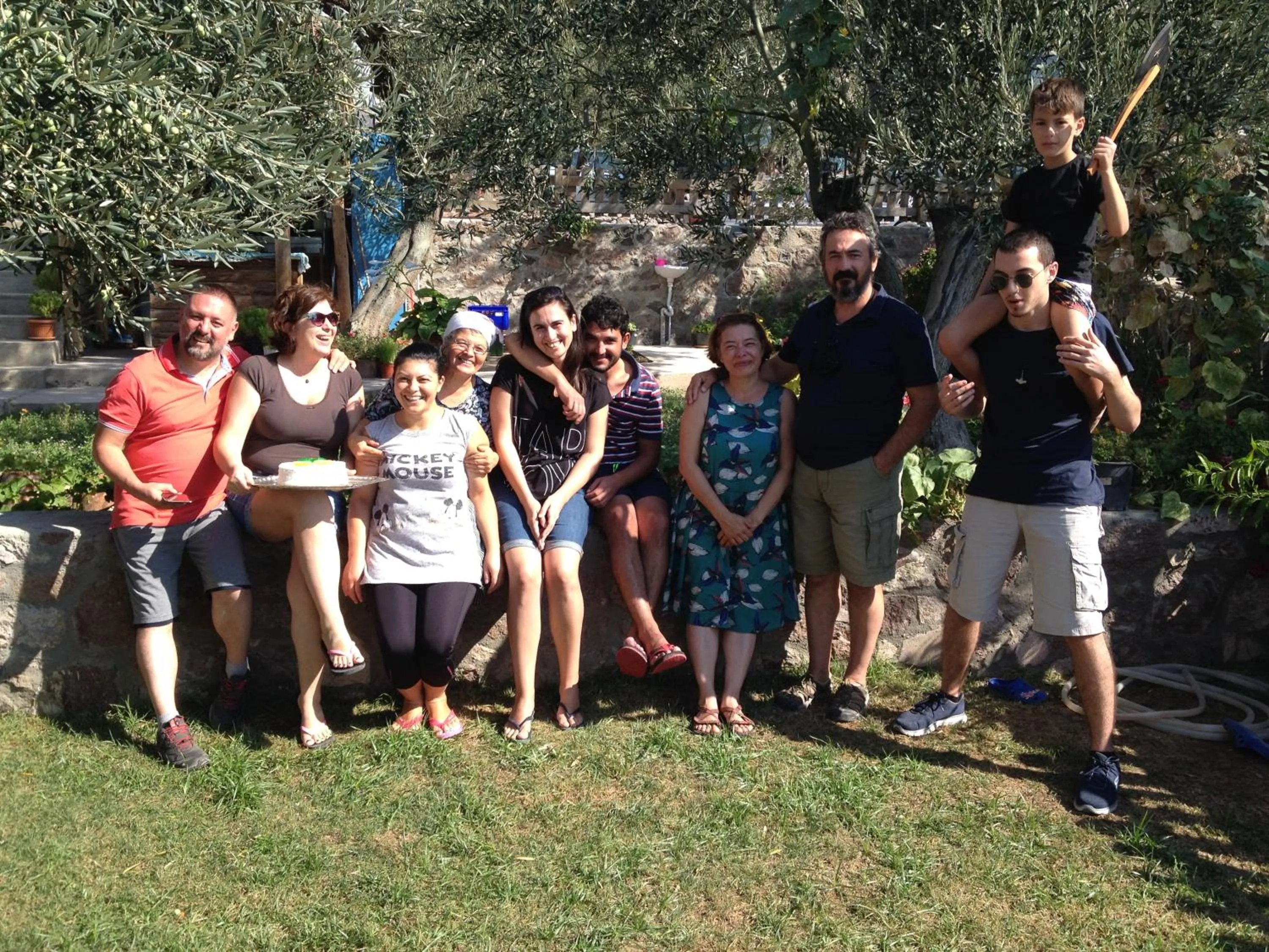 group of guests in Assos Nazan Motel Restoran Beach