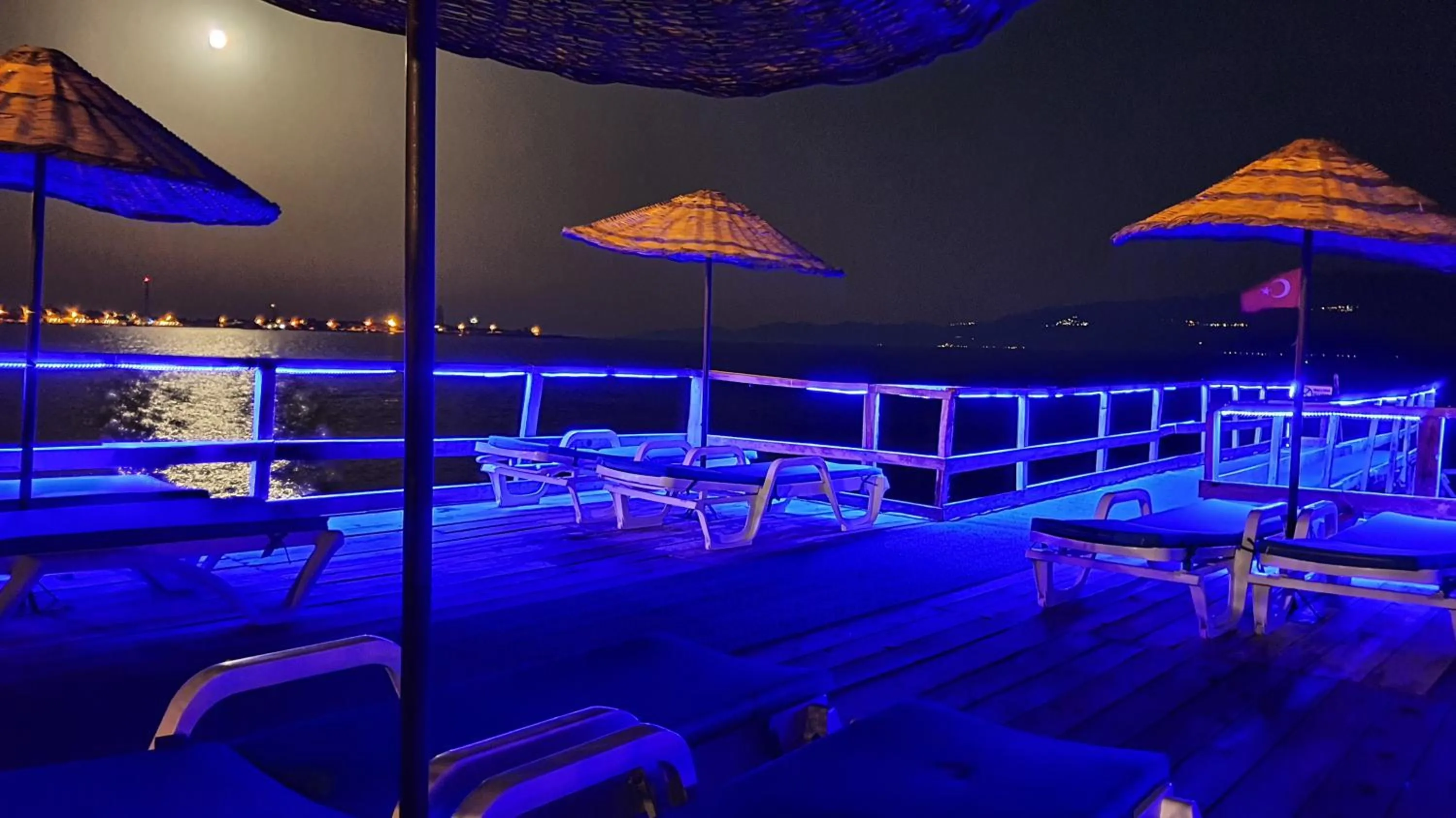 Night in Assos Nazan Motel Restoran Beach