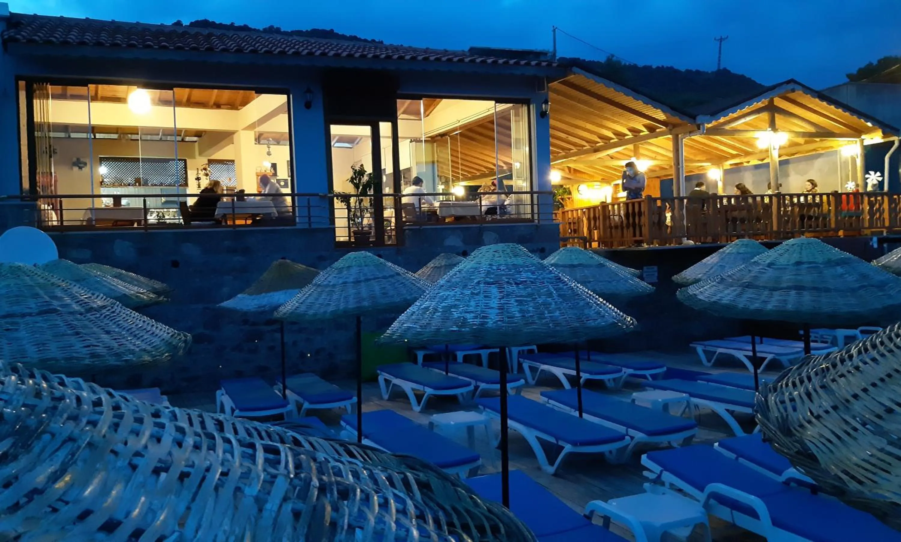 Sunset in Assos Nazan Motel Restoran Beach