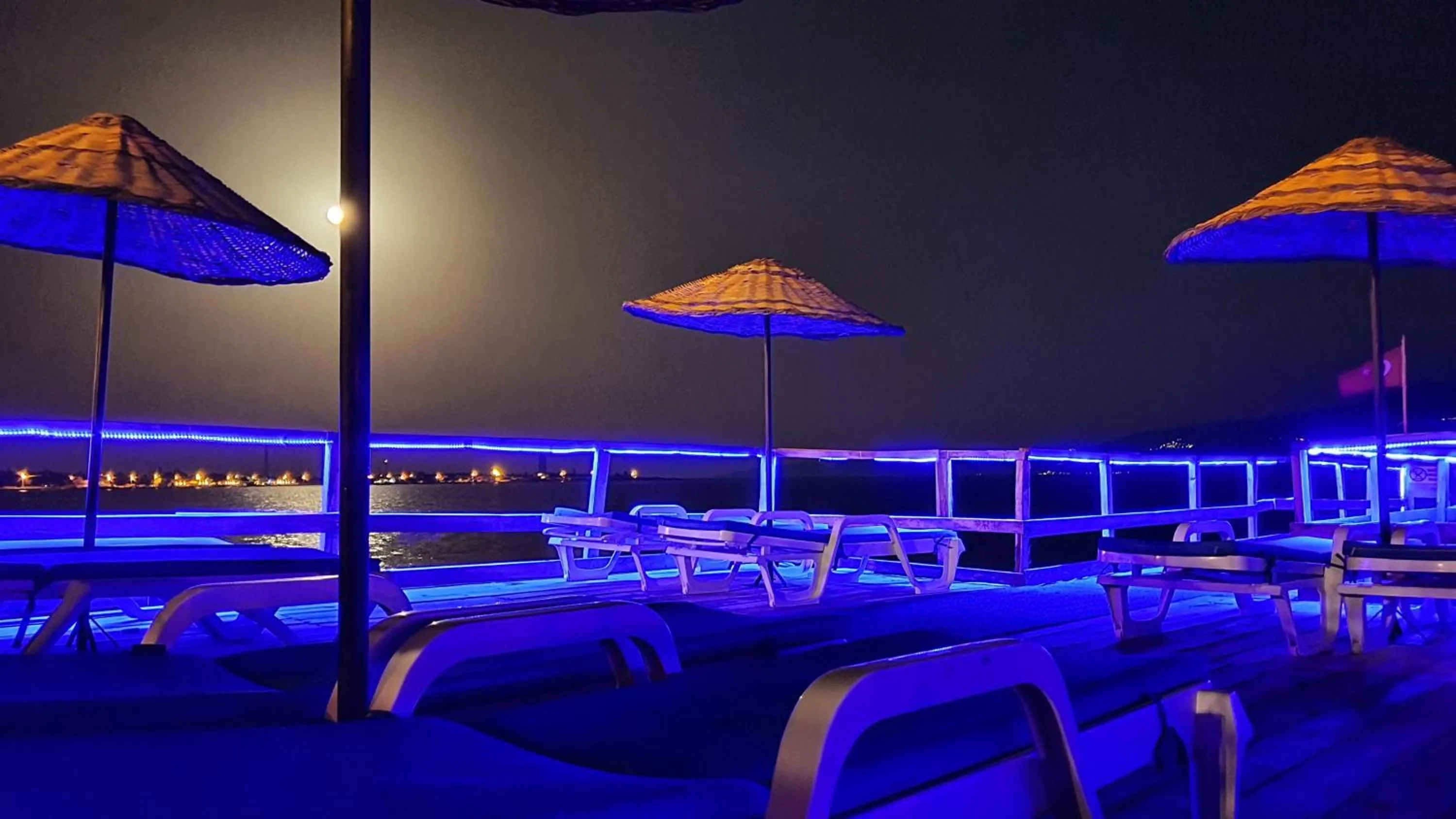 Night in Assos Nazan Motel Restoran Beach