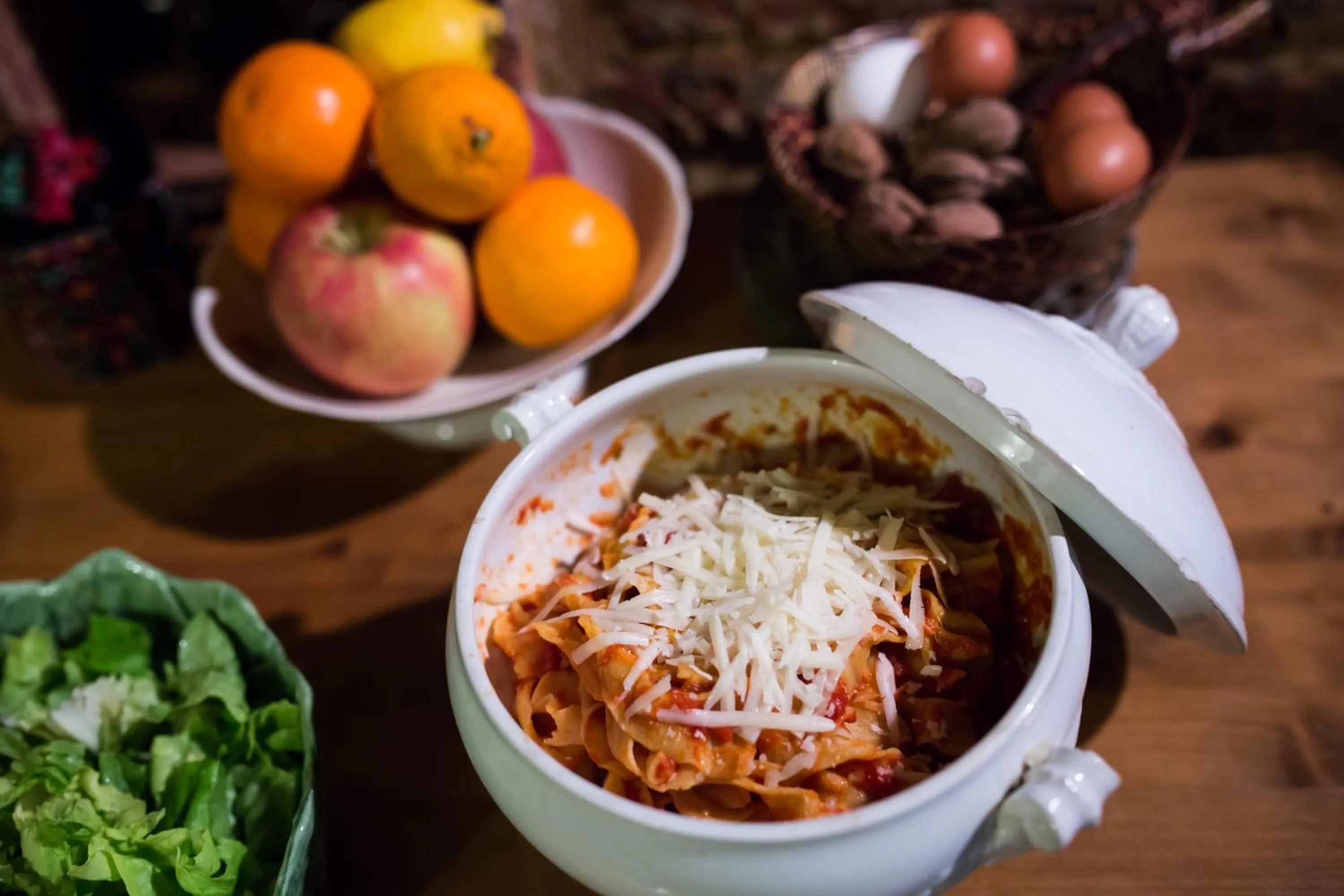 Food close-up in Capannacce Organic and Horse Farm