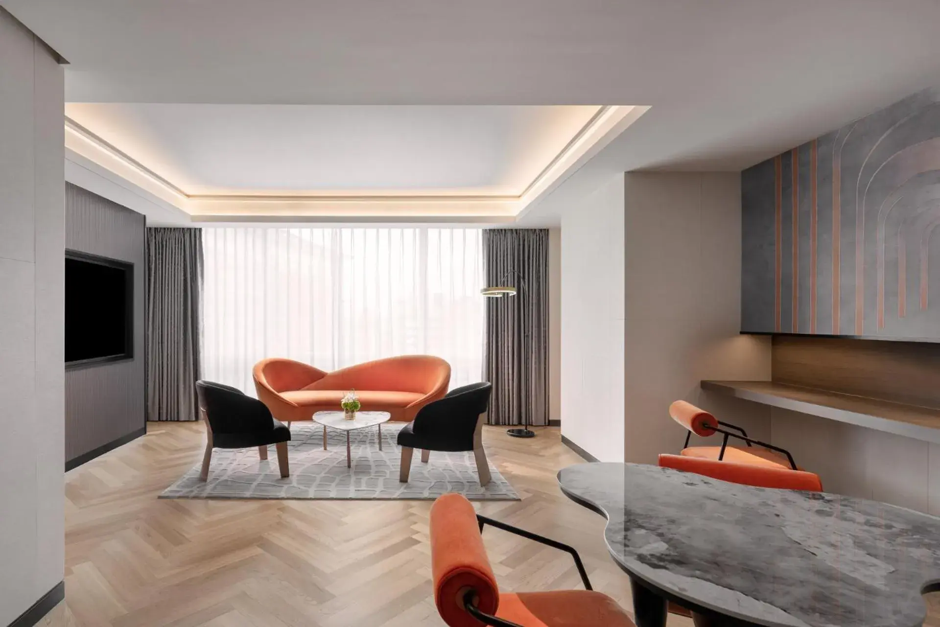 Living room in Pullman Shanghai Skyway Living room in Pullman Shanghai Skyway