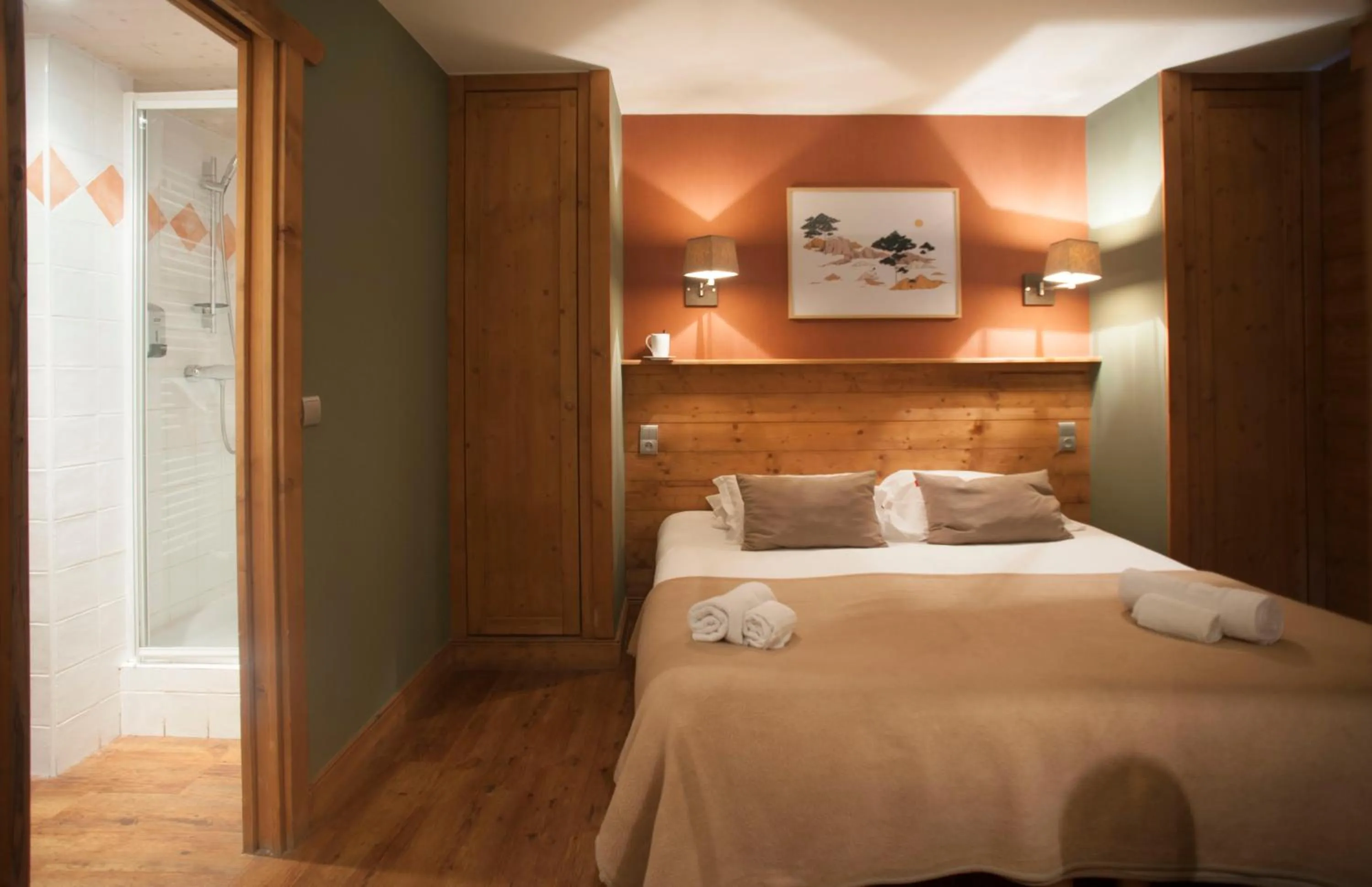 Bed in Hotel Le Monal