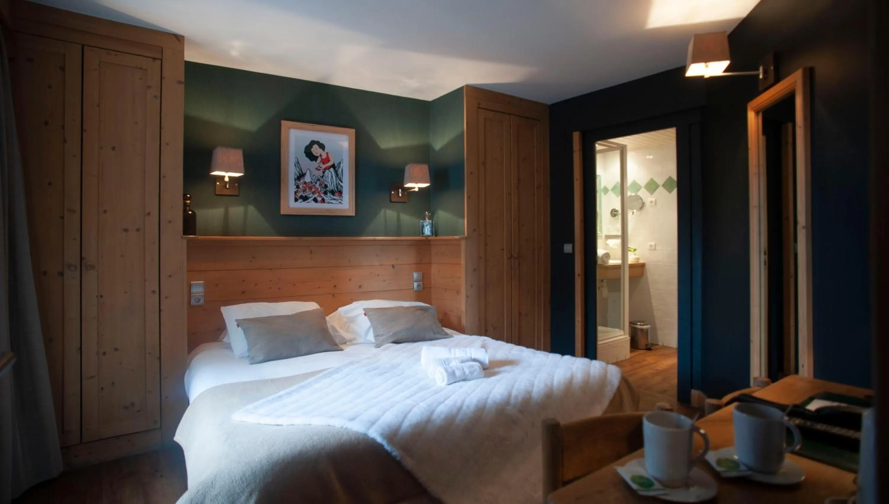 Bed in Hotel Le Monal