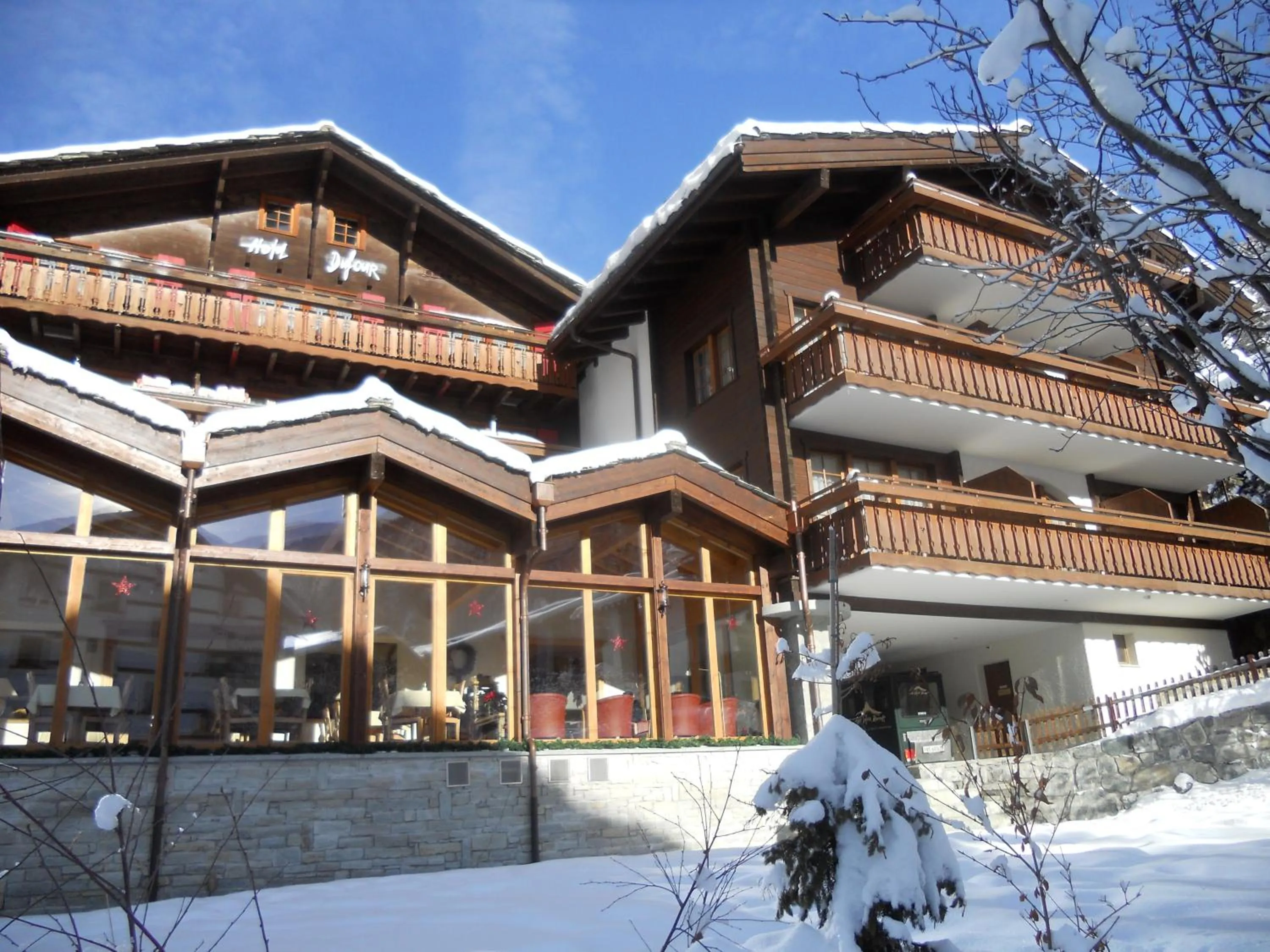 Property building, Winter in Hotel Dufour Alpin Superior - Adults only