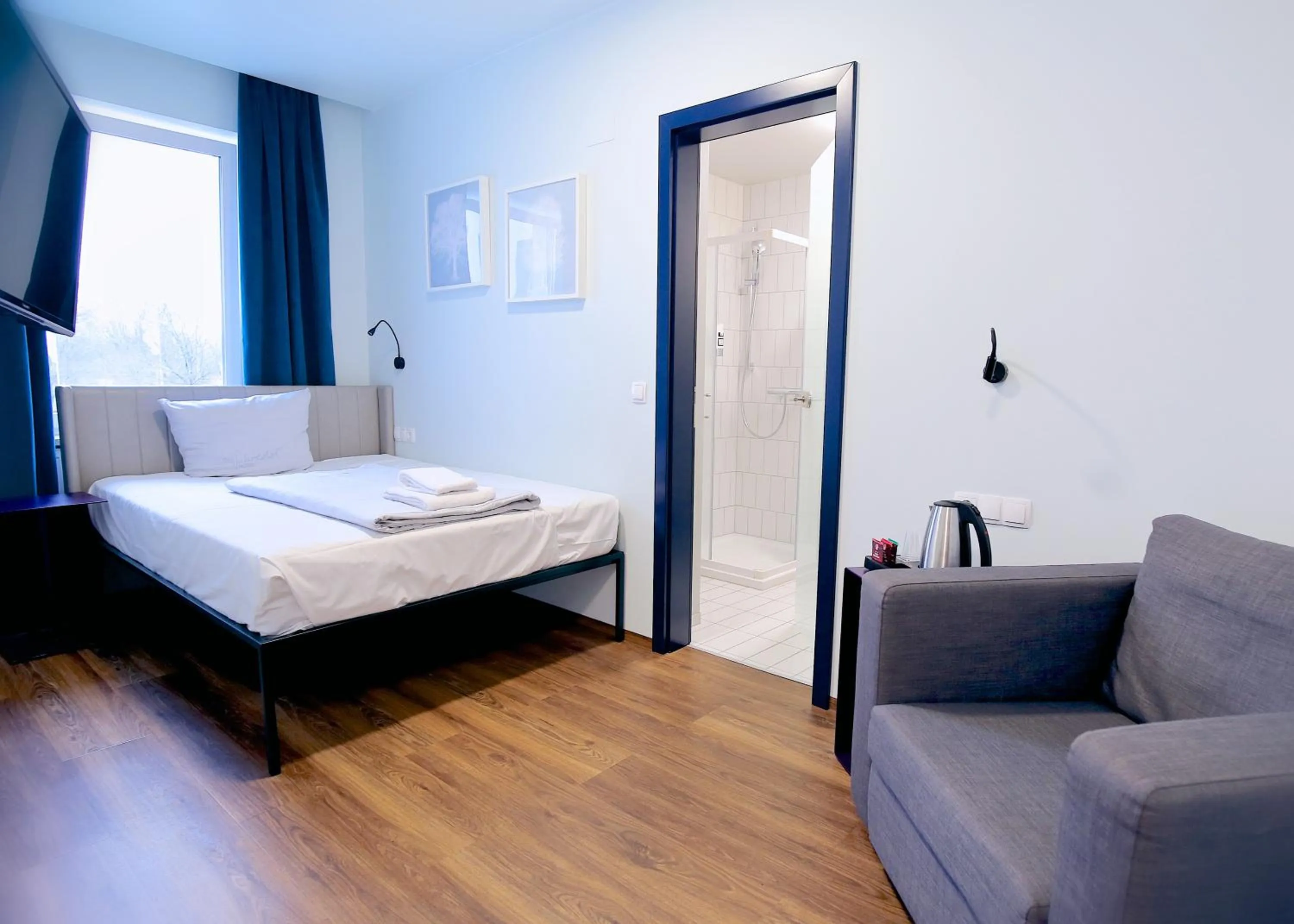 Bed in Das Schreder Hotel