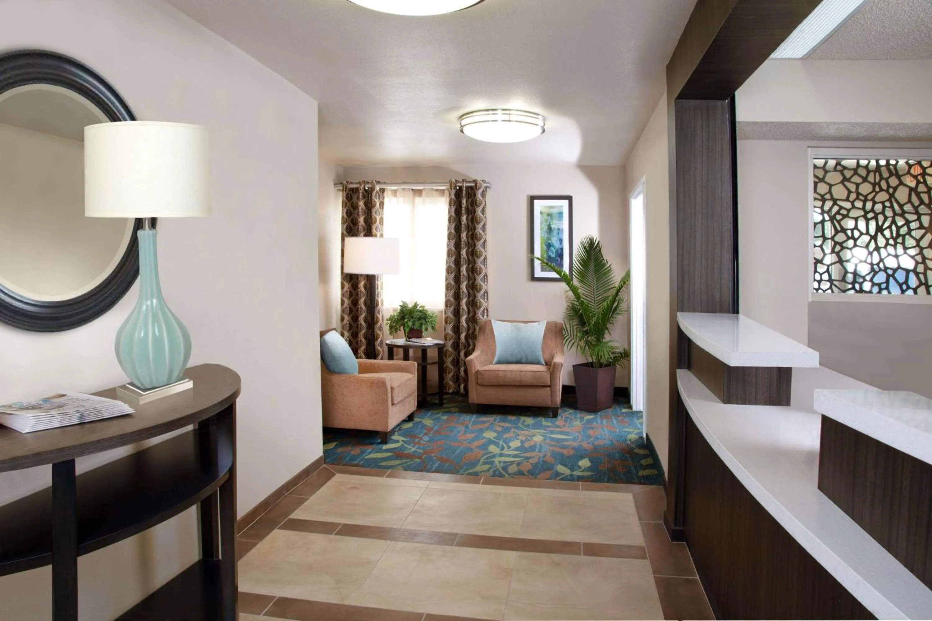 Lobby or reception, Bed in Sonesta Simply Suites Fort Worth