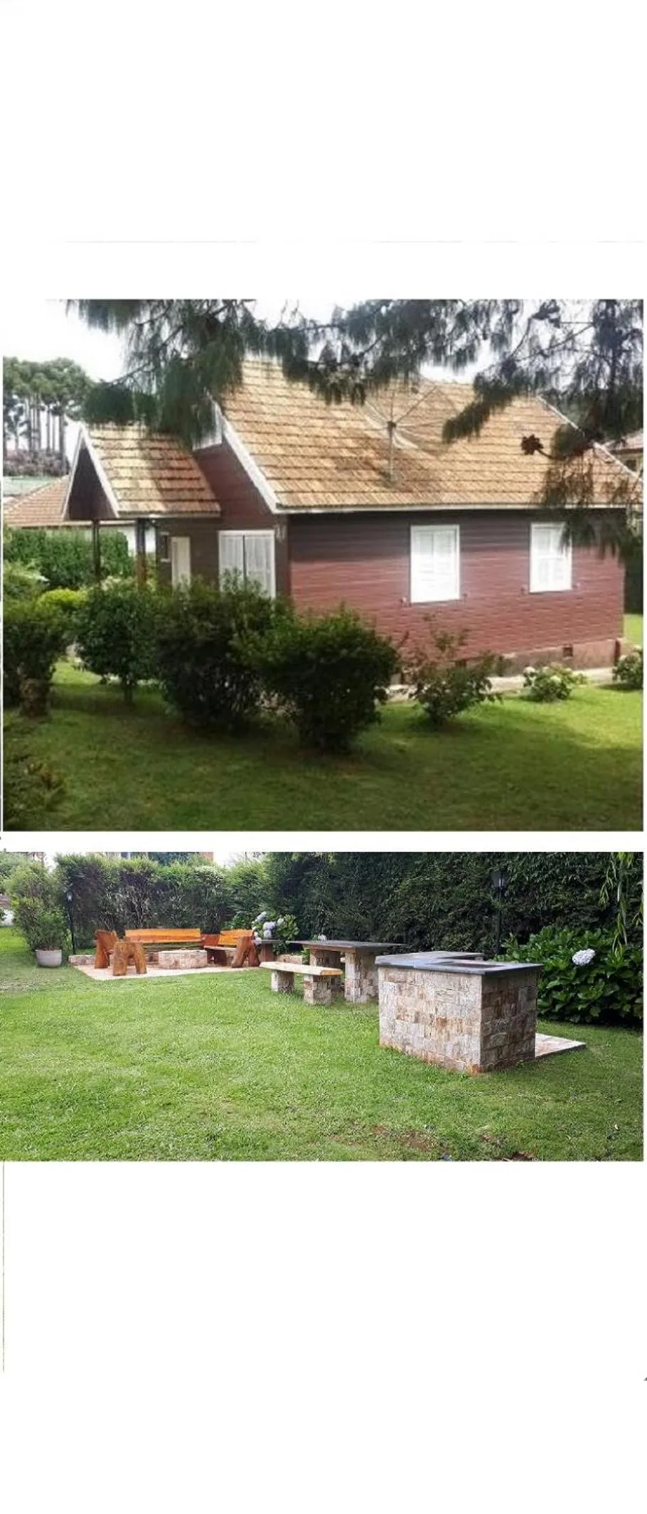 Property building in Chale de Madeira - Lareira e Fogueira---lindo gramado com mesa para café da manhã, churrasqueira e fogueira