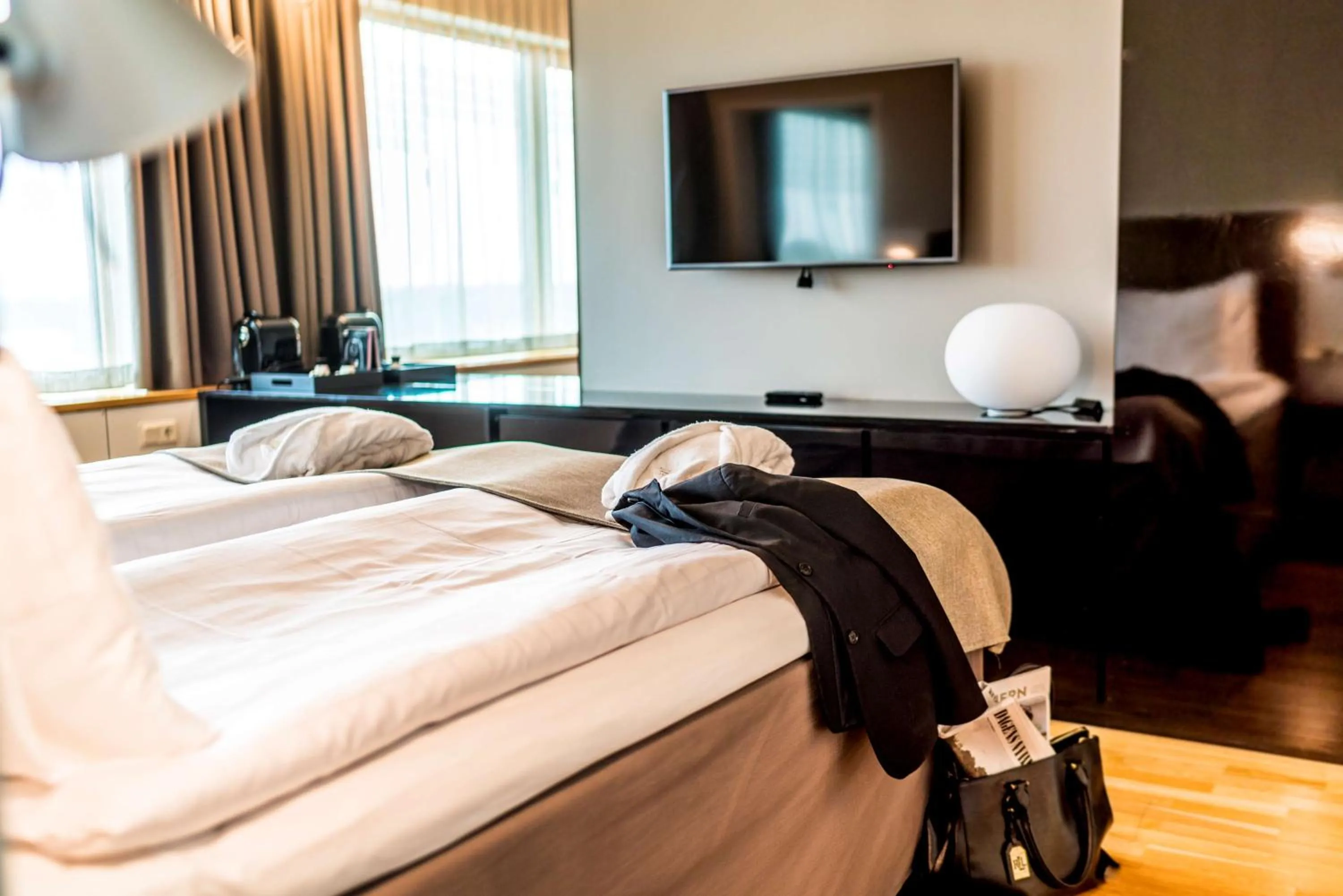 Bedroom, Bed in Scandic Talk