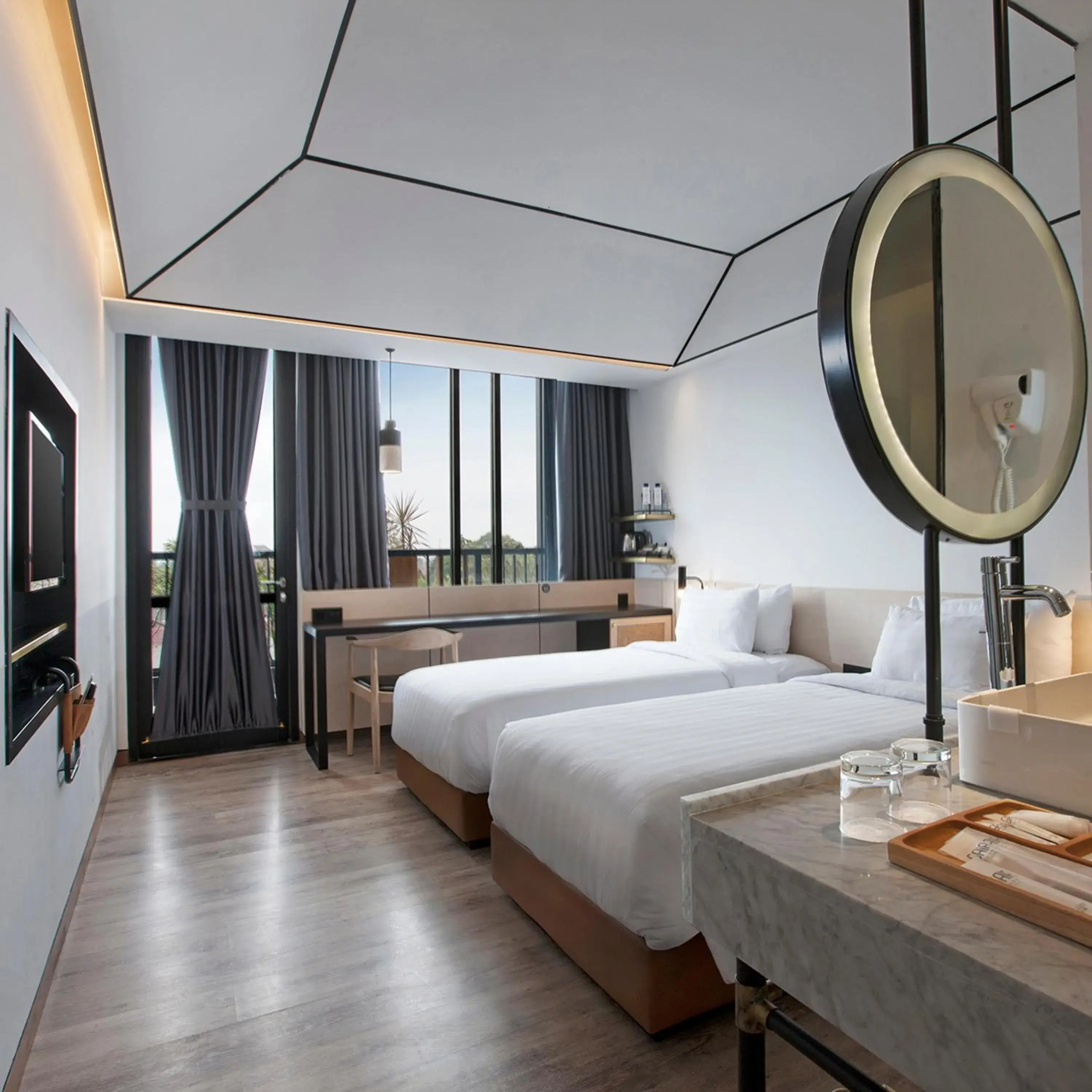 Deluxe Twin Room with Balcony in GAIA Cosmo Hotel Deluxe Twin Room with Balcony in GAIA Cosmo Hotel