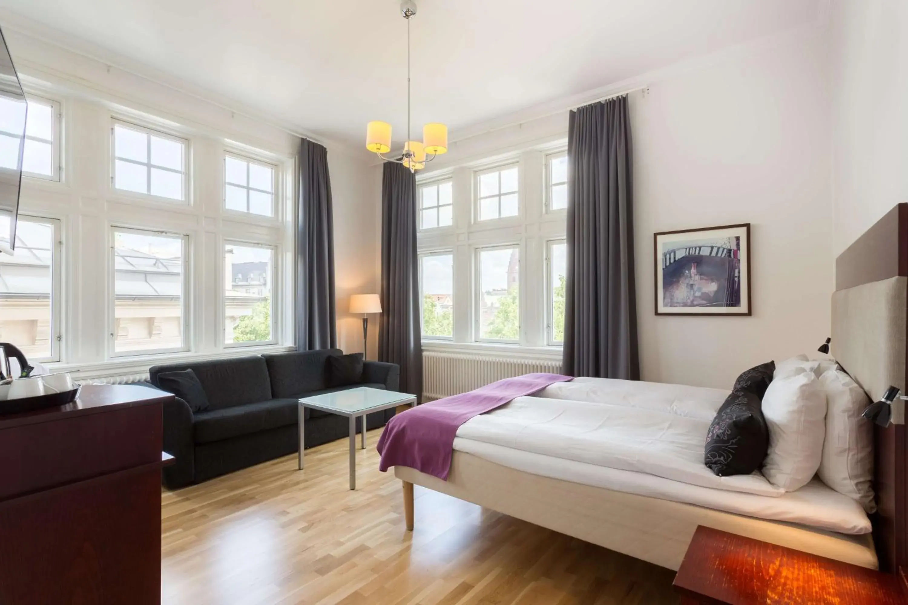 Bedroom, Bed in Scandic Stortorget Bedroom, Bed in Scandic Stortorget