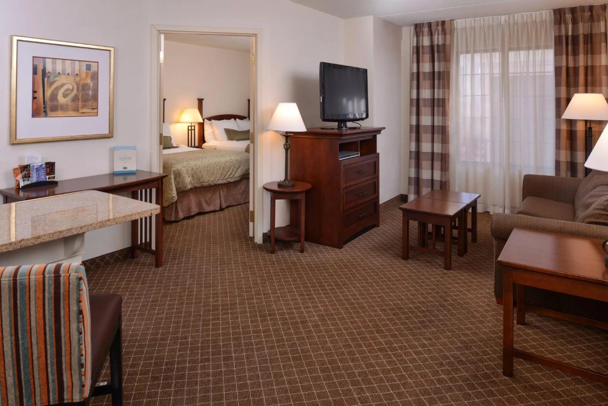 Photo of the whole room, Bed in Staybridge Suites Indianapolis-Airport by IHG