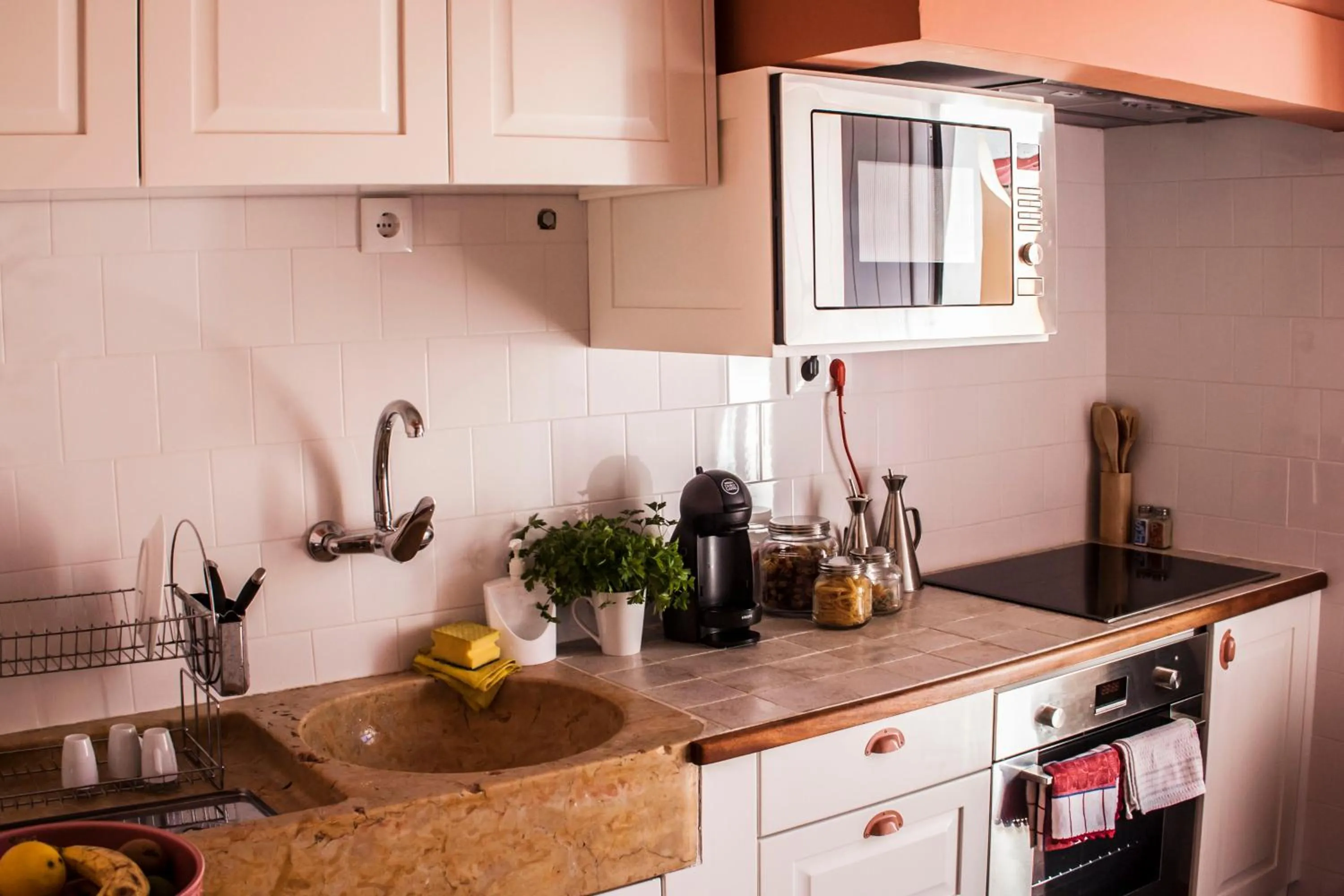 Communal kitchen in Most Art Boutique Hostel