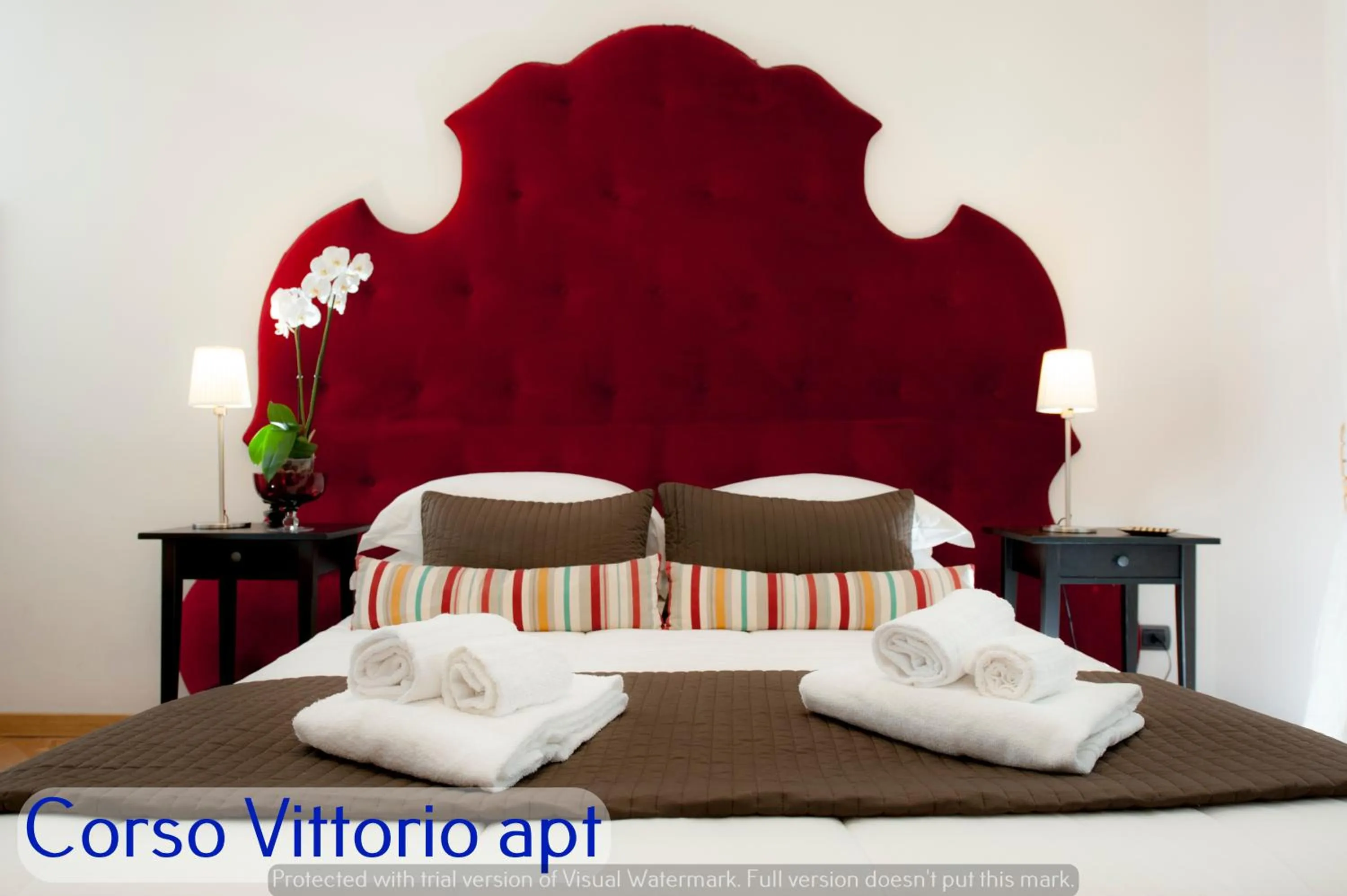 Bedroom, Bed in Corso Vittorio Apartments