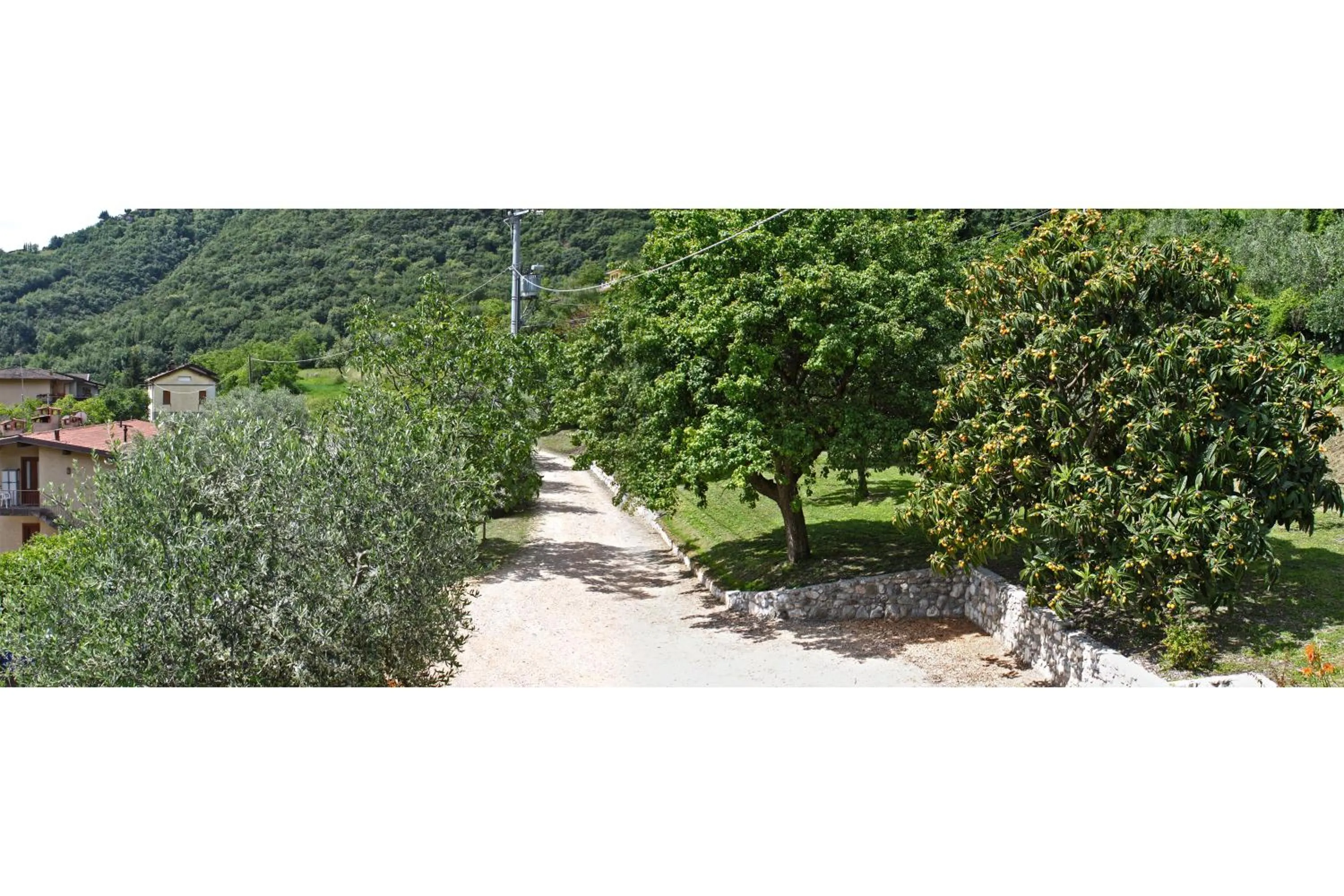 Facade/entrance in Casa Gina Garden and view by Gardadomusmea