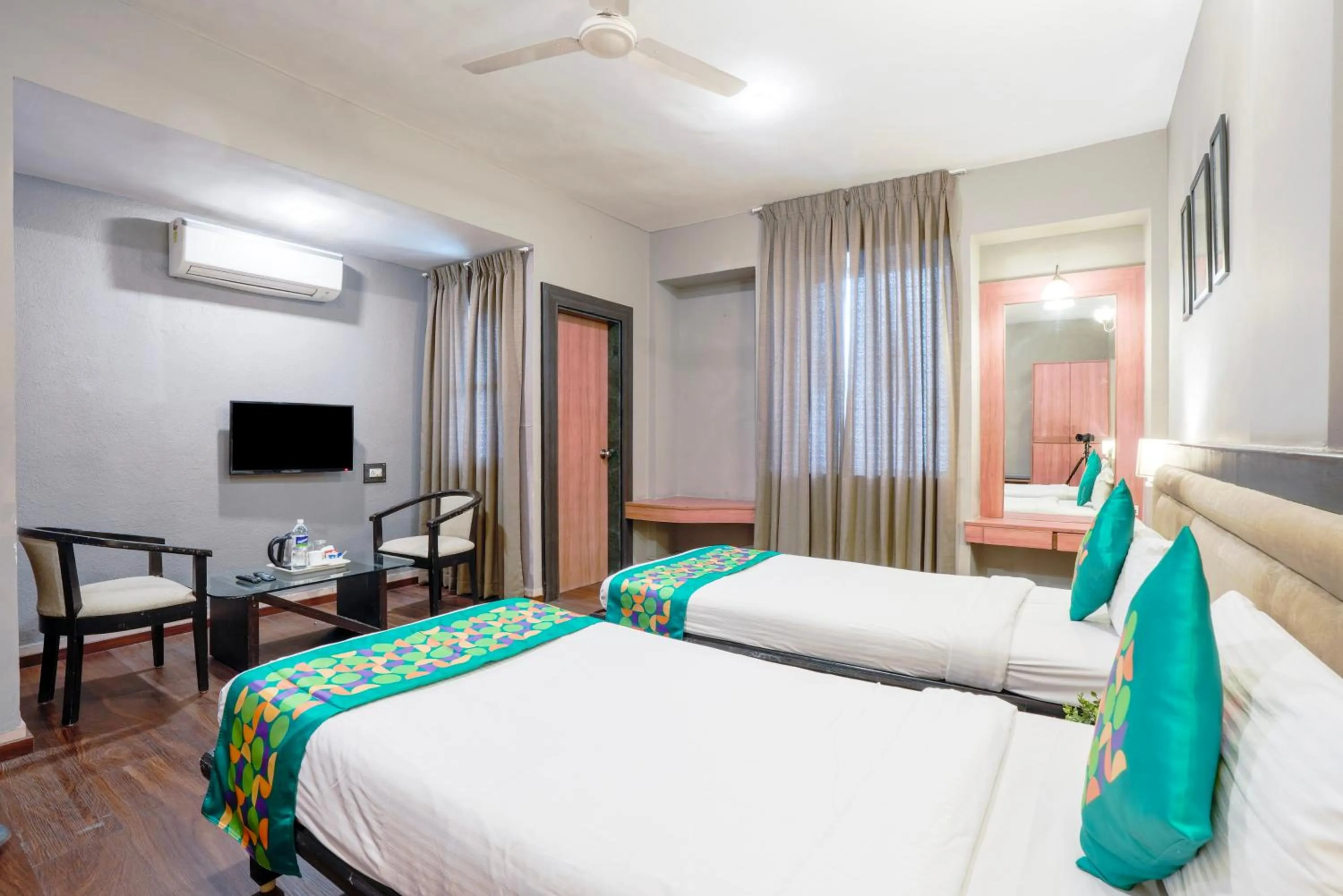 Bedroom, Bed in Treebo Premium Niraali Executive, Hinjewadi