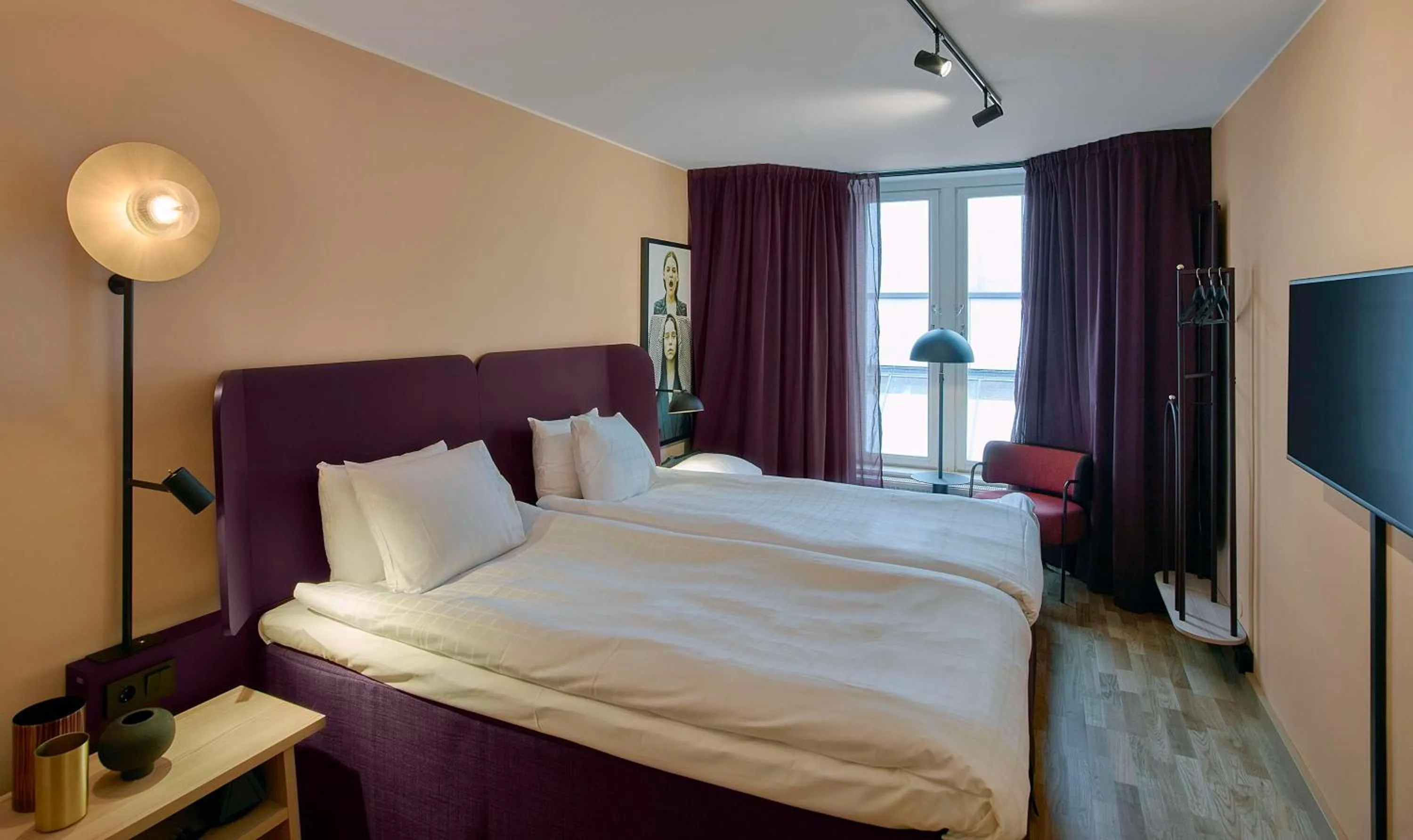 Bedroom, Bed in Scandic Klara