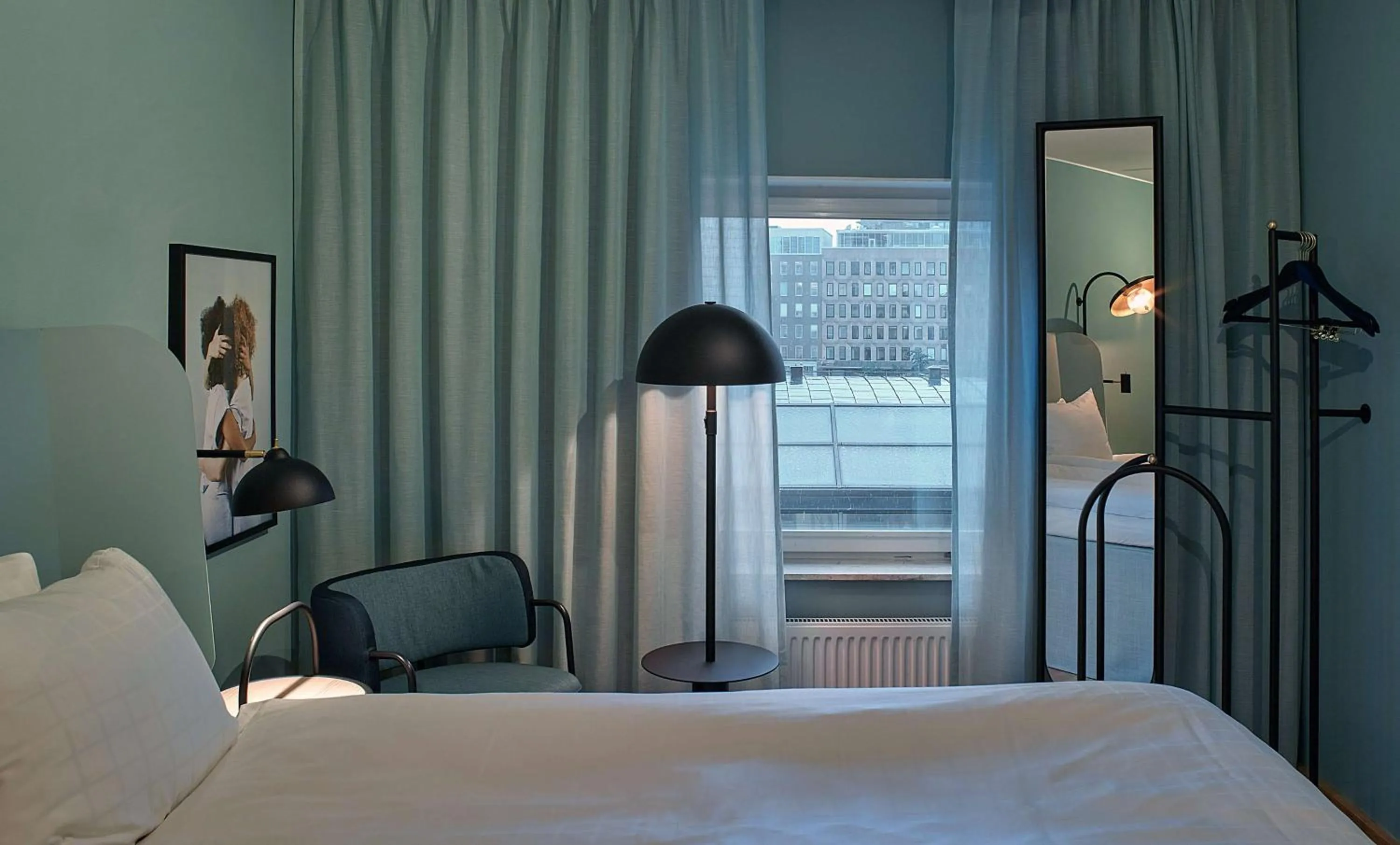 Bedroom, Bed in Scandic Klara