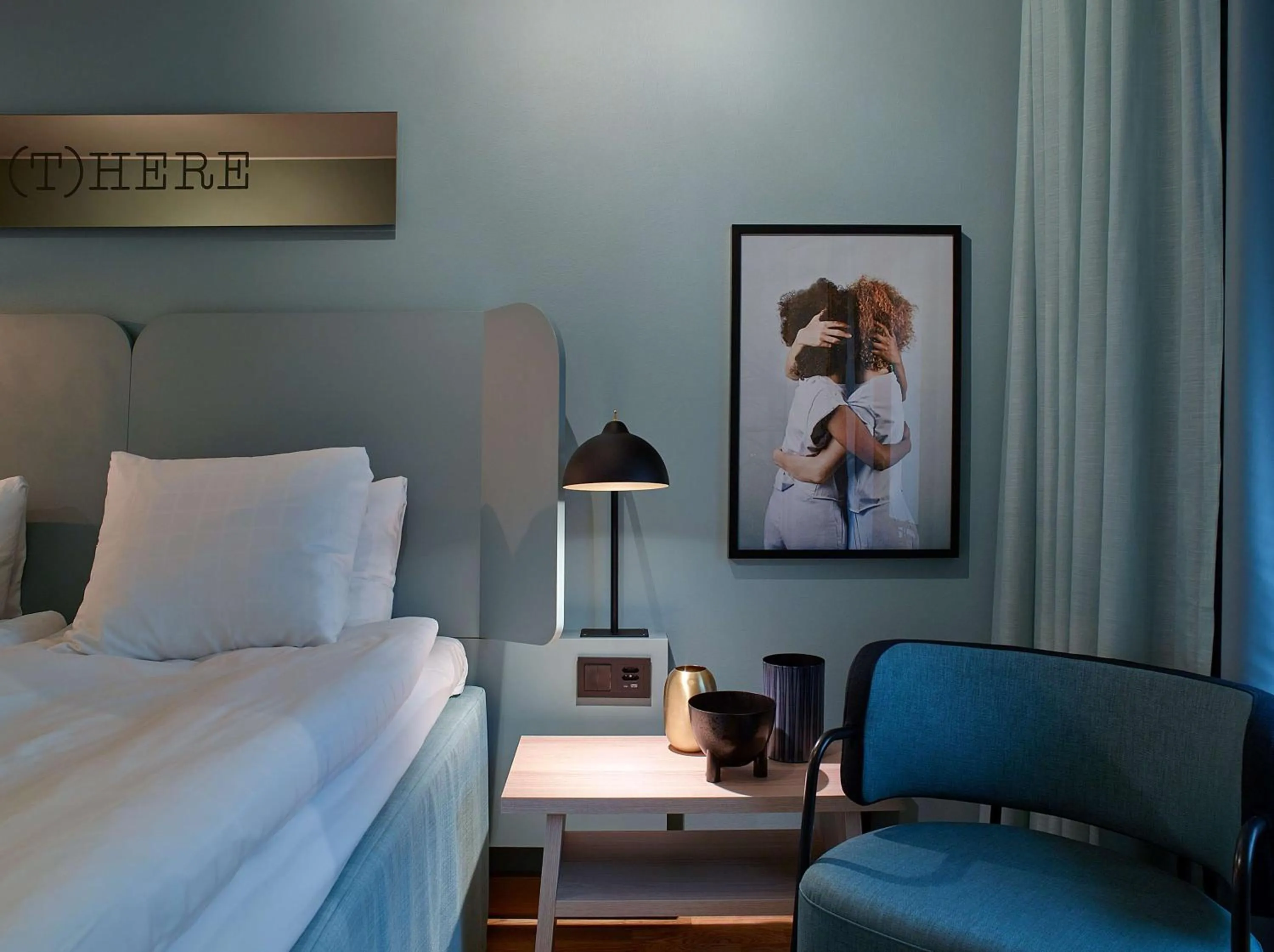 Bedroom, Bed in Scandic Klara